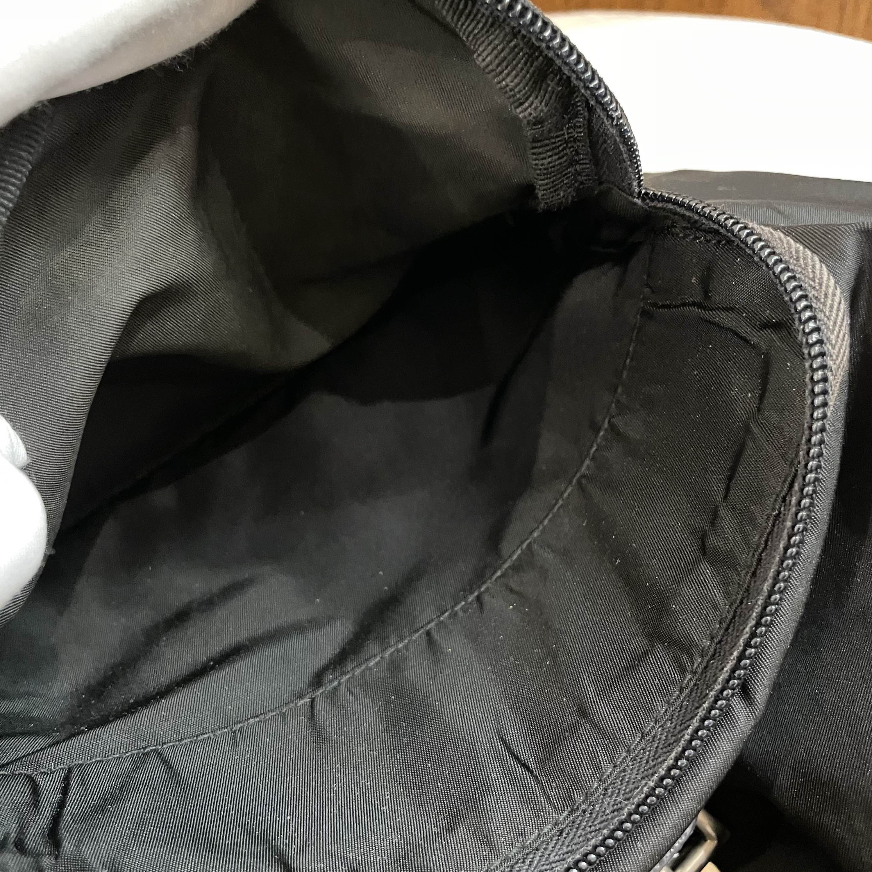 Prada Black Nylon Drawstring Backpack with Buckle Closure Size ONE SIZE - 20 Thumbnail