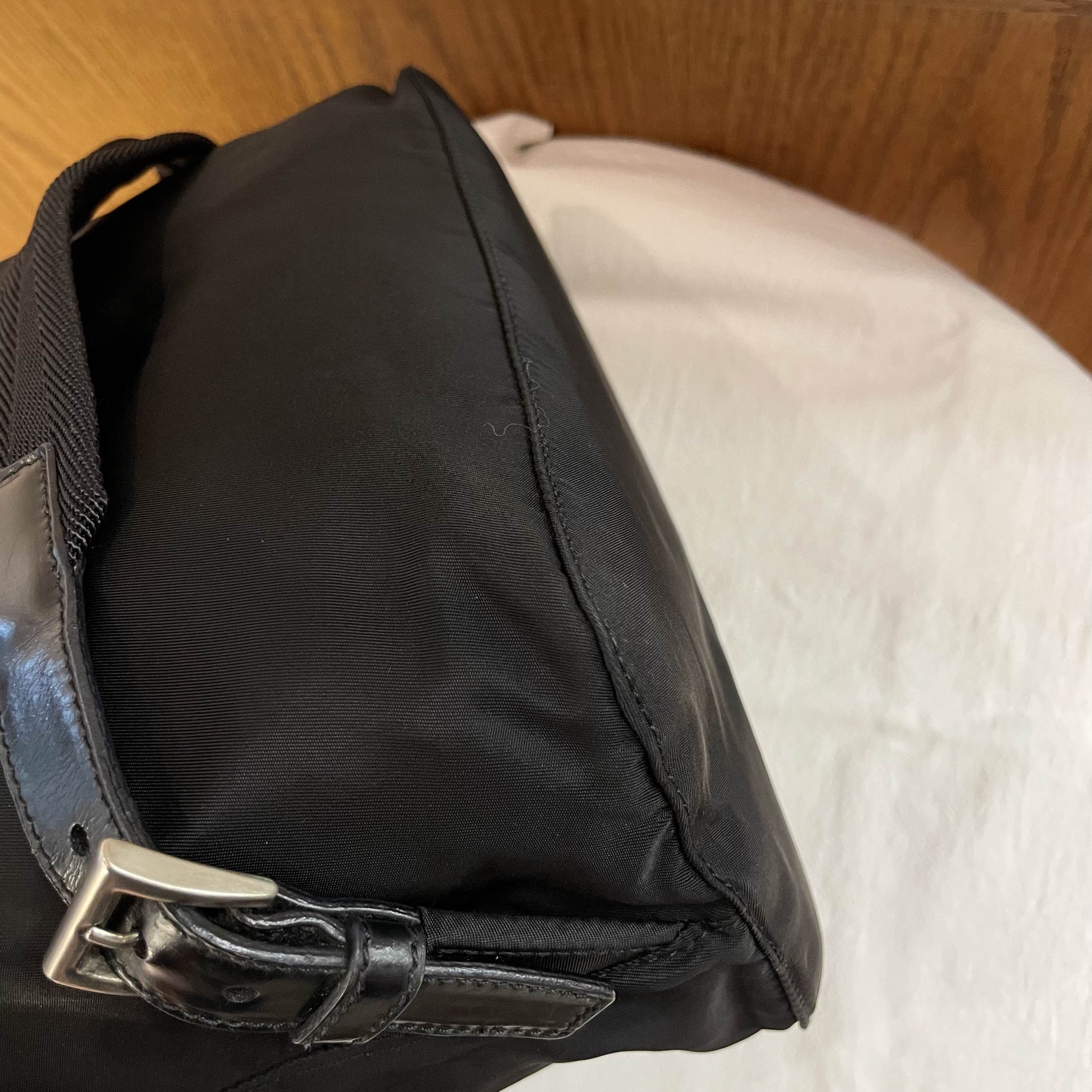 Prada Black Nylon Drawstring Backpack with Buckle Closure Size ONE SIZE - 10 Thumbnail