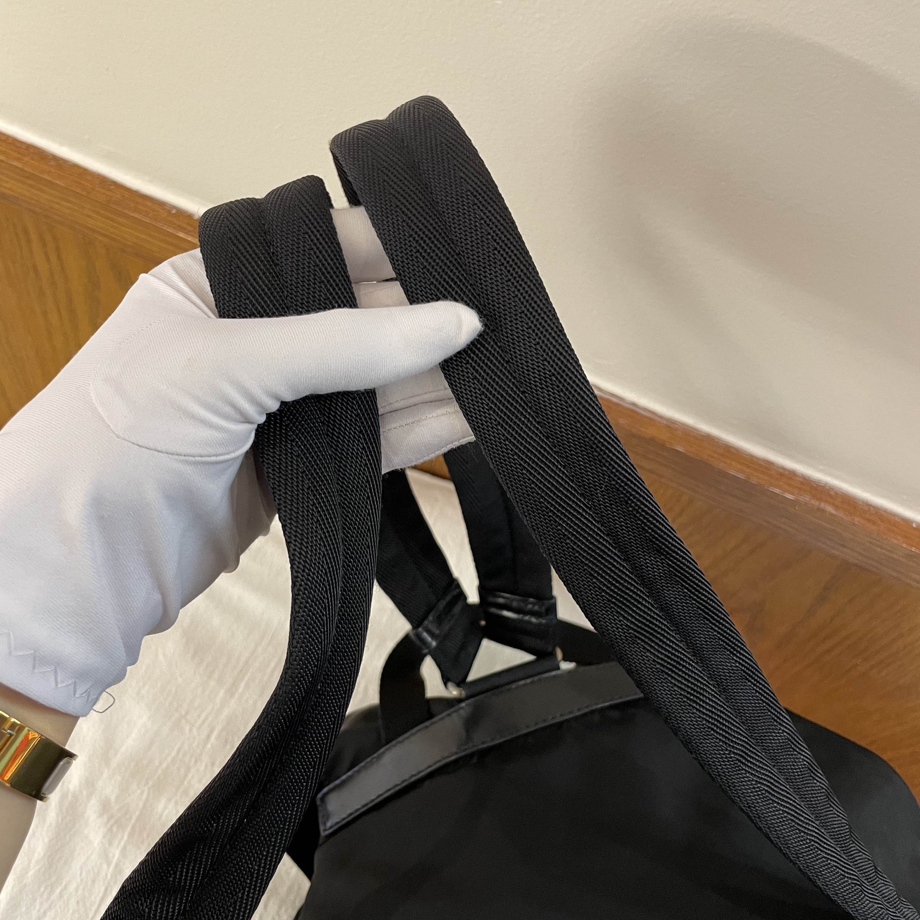 Prada Black Nylon Drawstring Backpack with Buckle Closure Size ONE SIZE - 13 Thumbnail