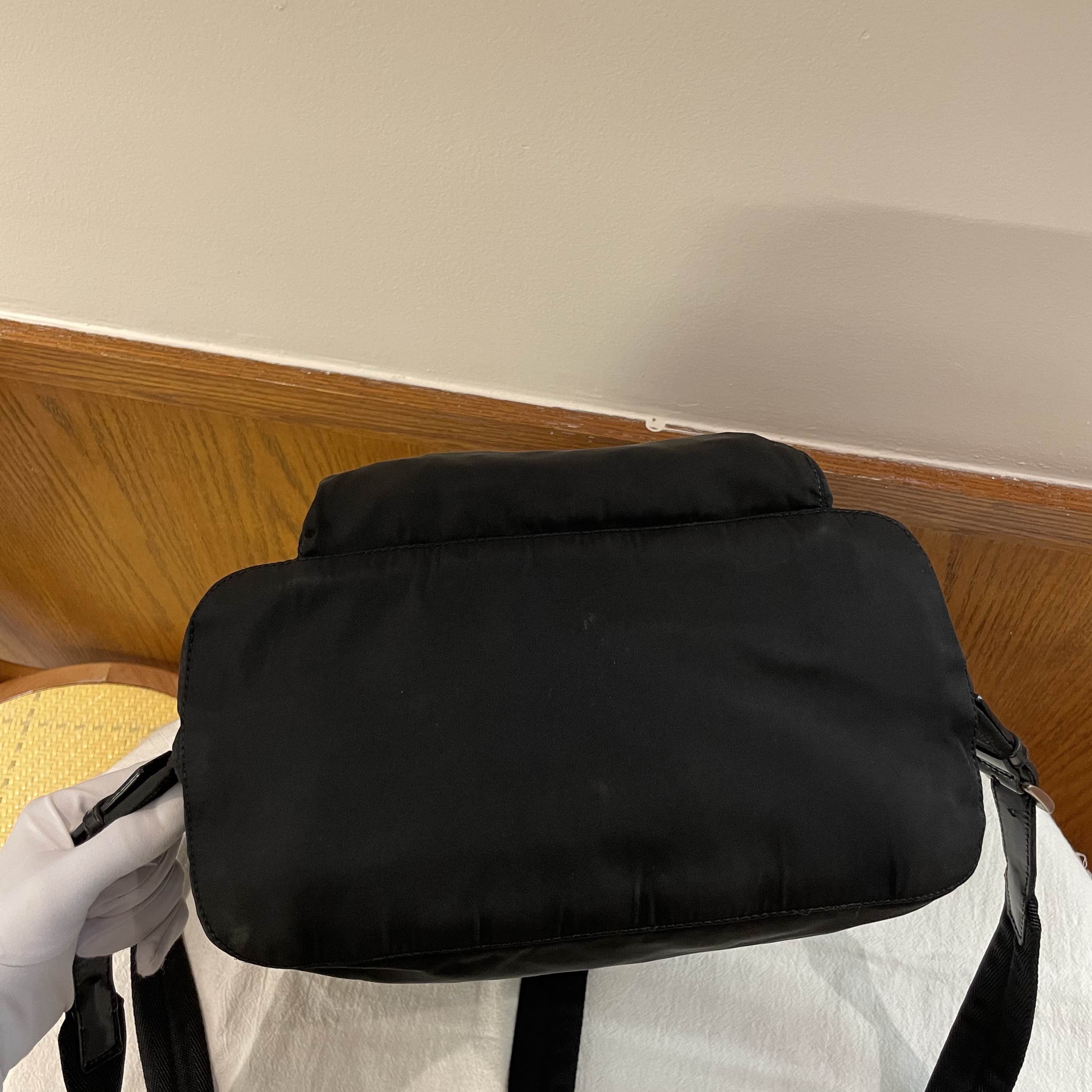 Prada Black Nylon Drawstring Backpack with Buckle Closure Size ONE SIZE - 4 Thumbnail