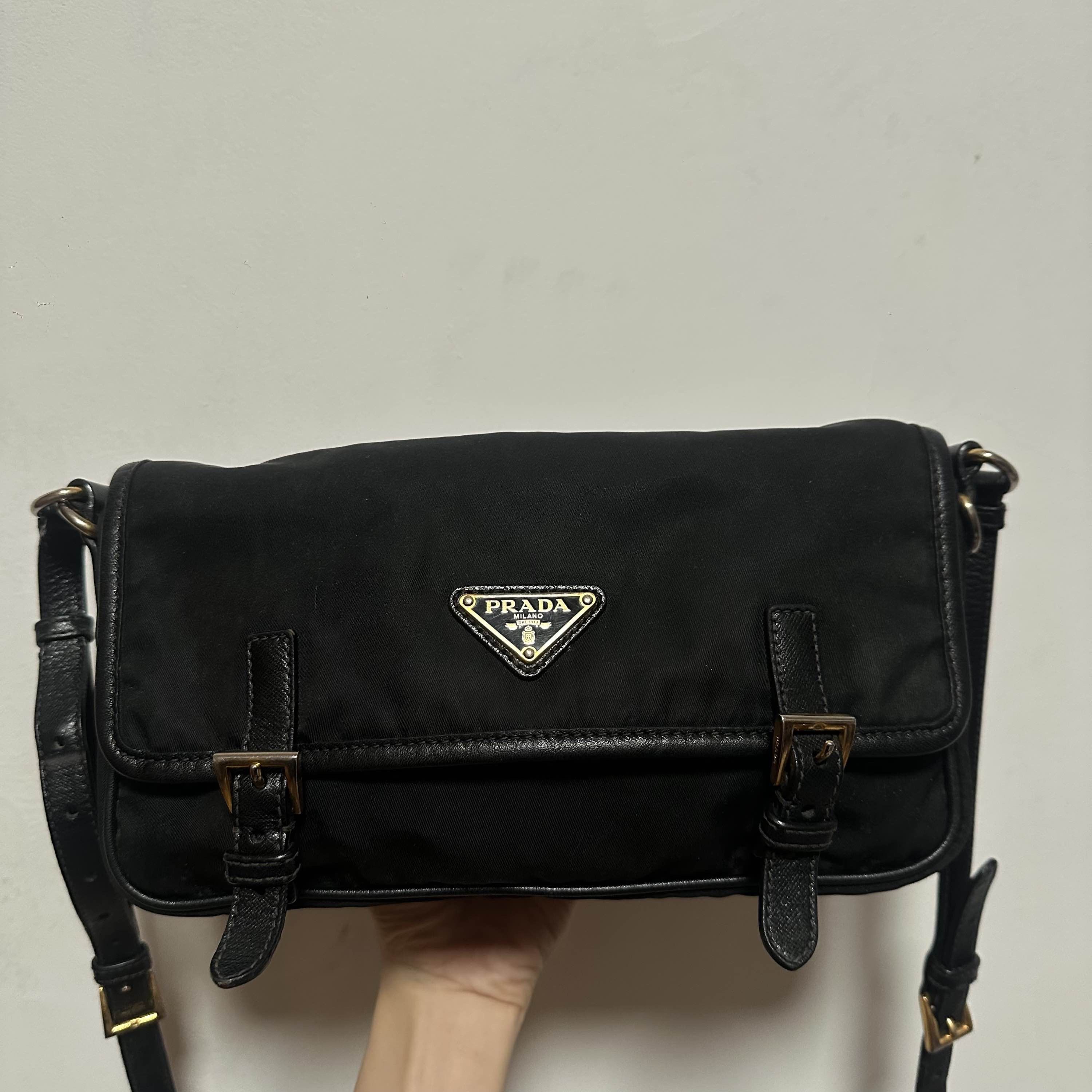 Prada Black Crossbody Bag with Buckle Closure Size ONE SIZE - 2 Thumbnail