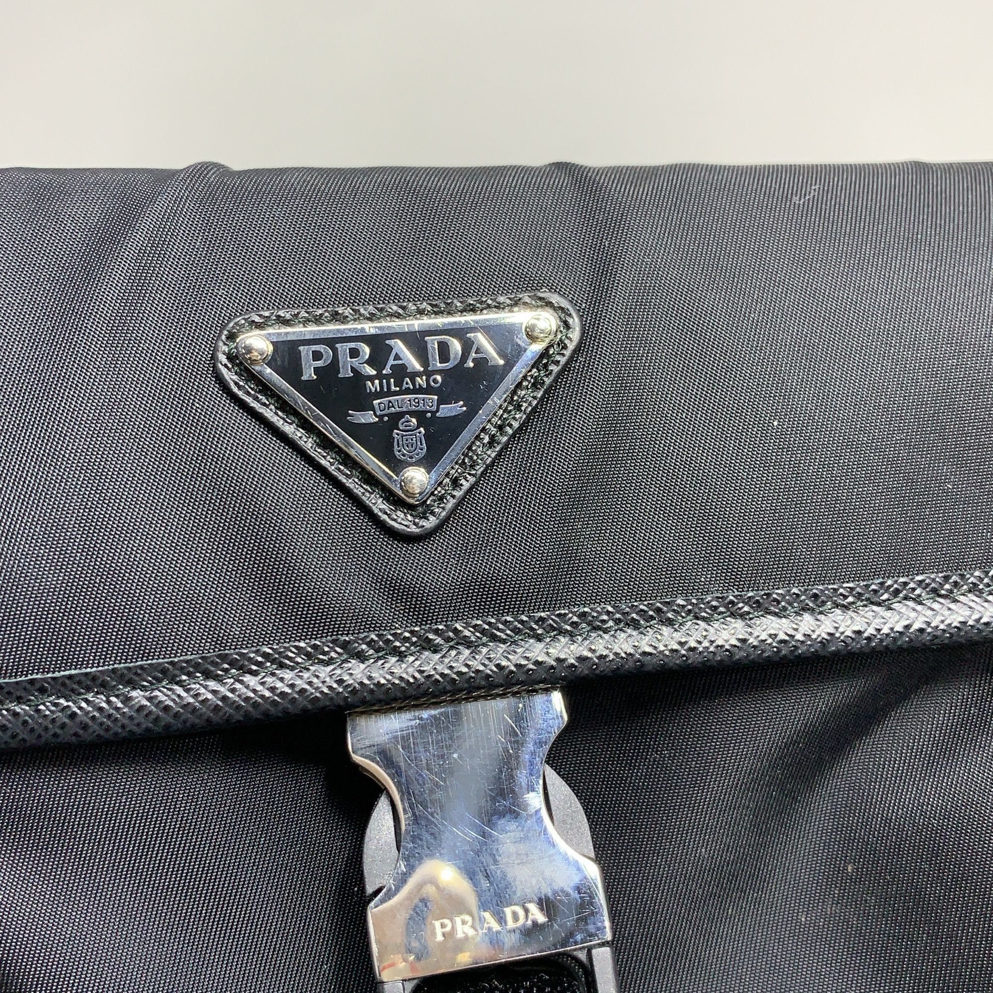 Prada Black Flap Buckle Crossbody Bag Size ONE SIZE - 8 Thumbnail