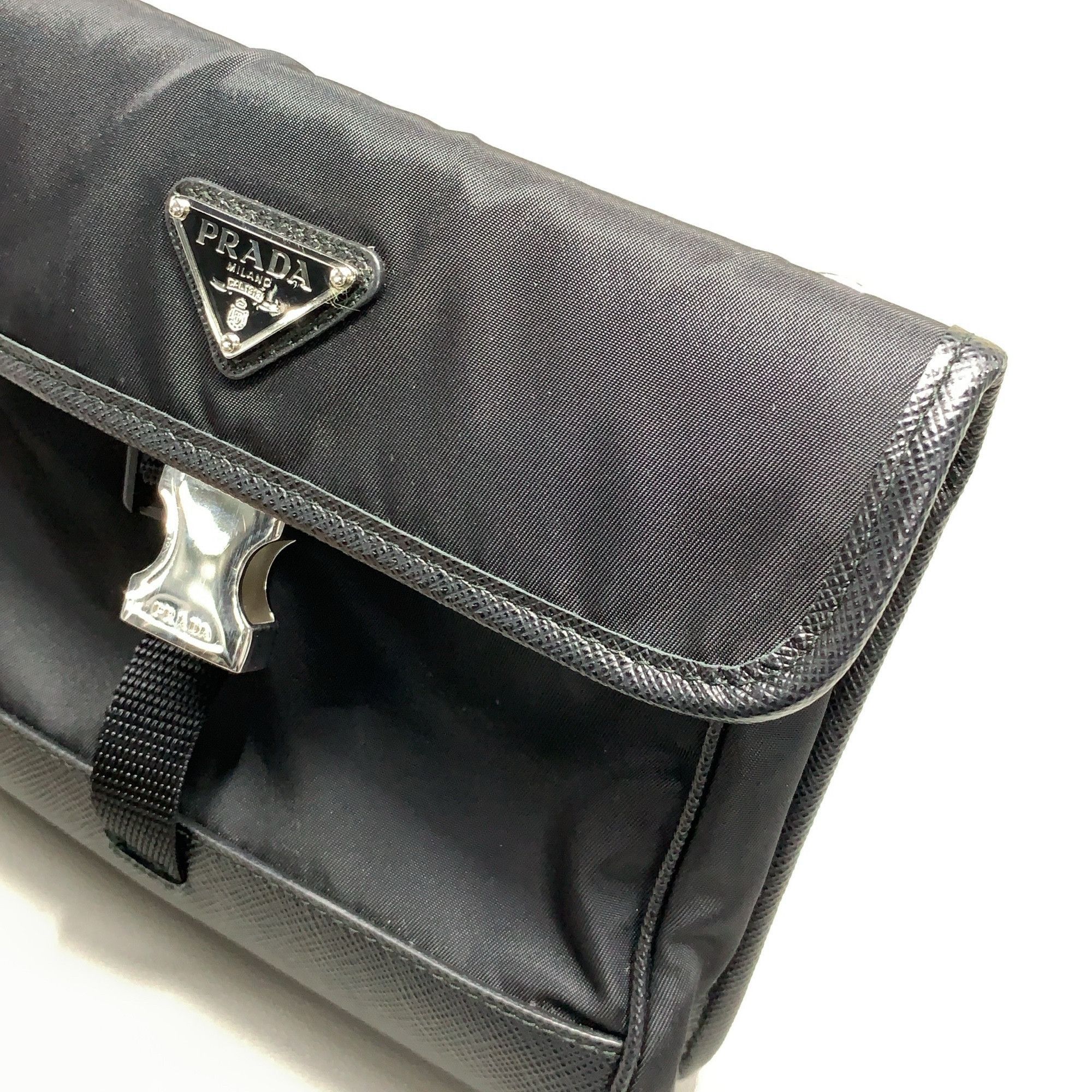 Prada Black Flap Buckle Crossbody Bag Size ONE SIZE - 7 Thumbnail