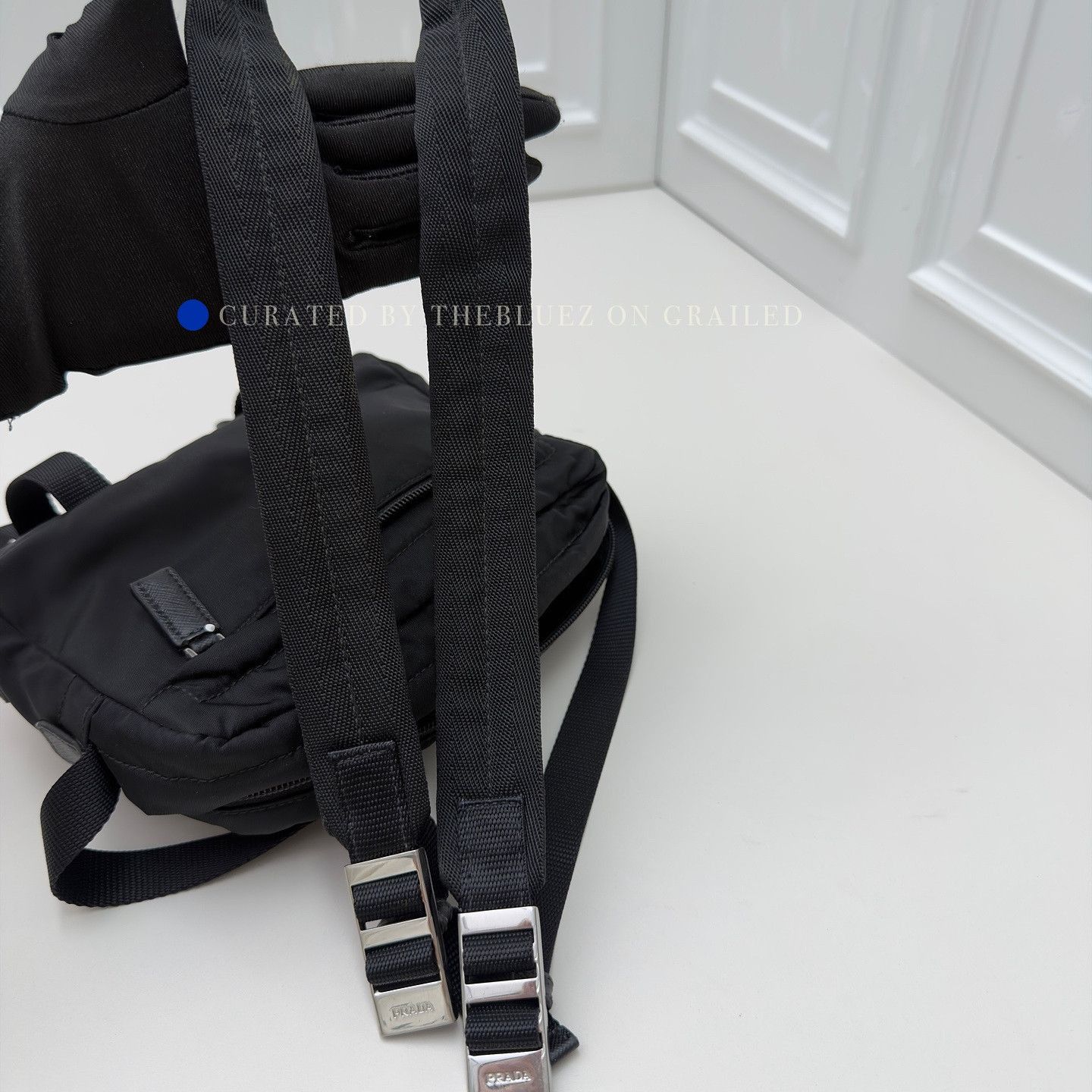 Prada Black Nylon Crossbody Bag with Adjustable Strap Size ONE SIZE - 10 Thumbnail