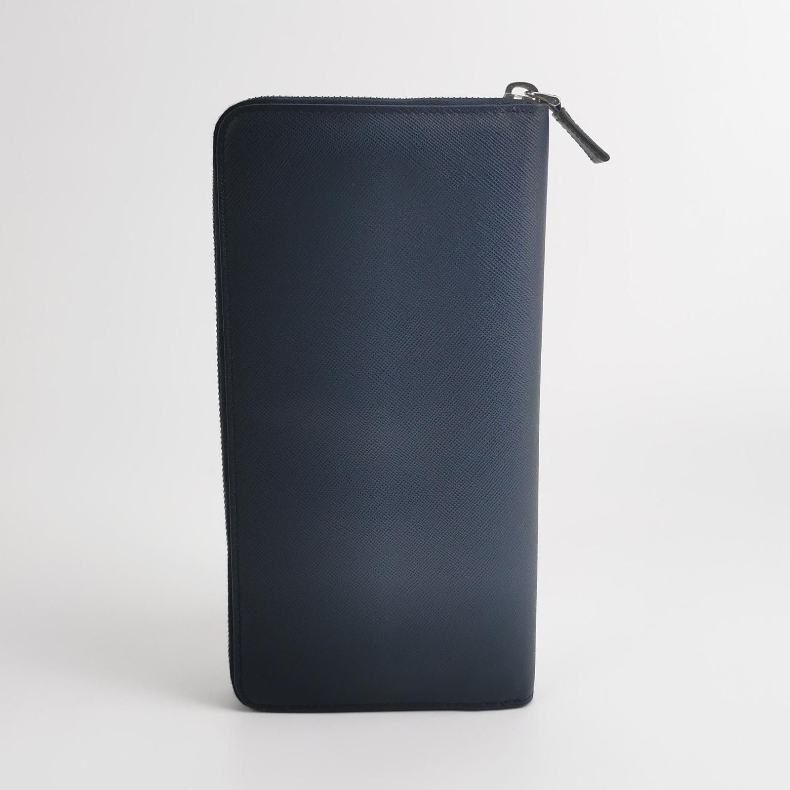 Prada Blue Zip-Around Long Wallet Size ONE SIZE - 3 Thumbnail