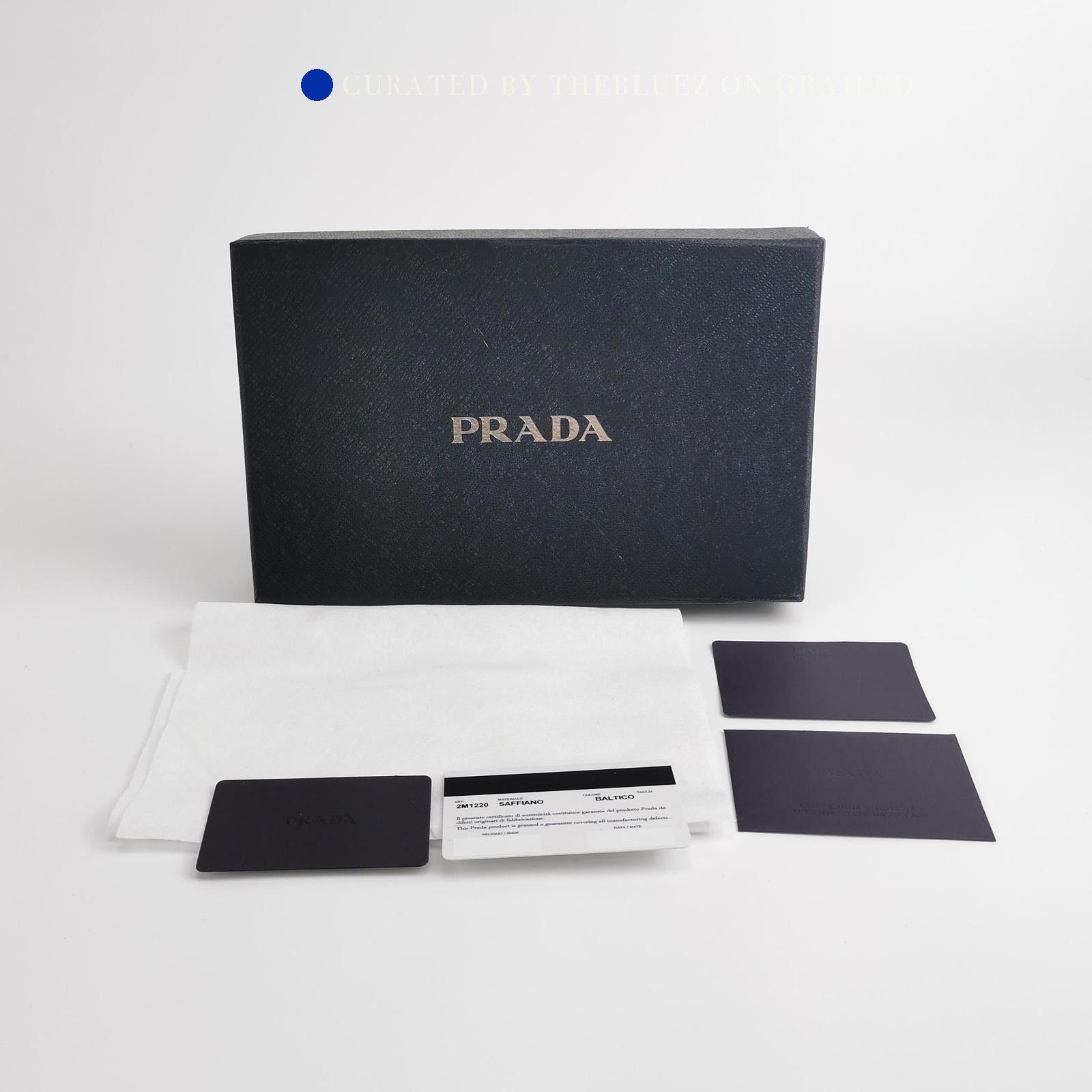 Prada Blue Zip-Around Long Wallet Size ONE SIZE - 9 Thumbnail