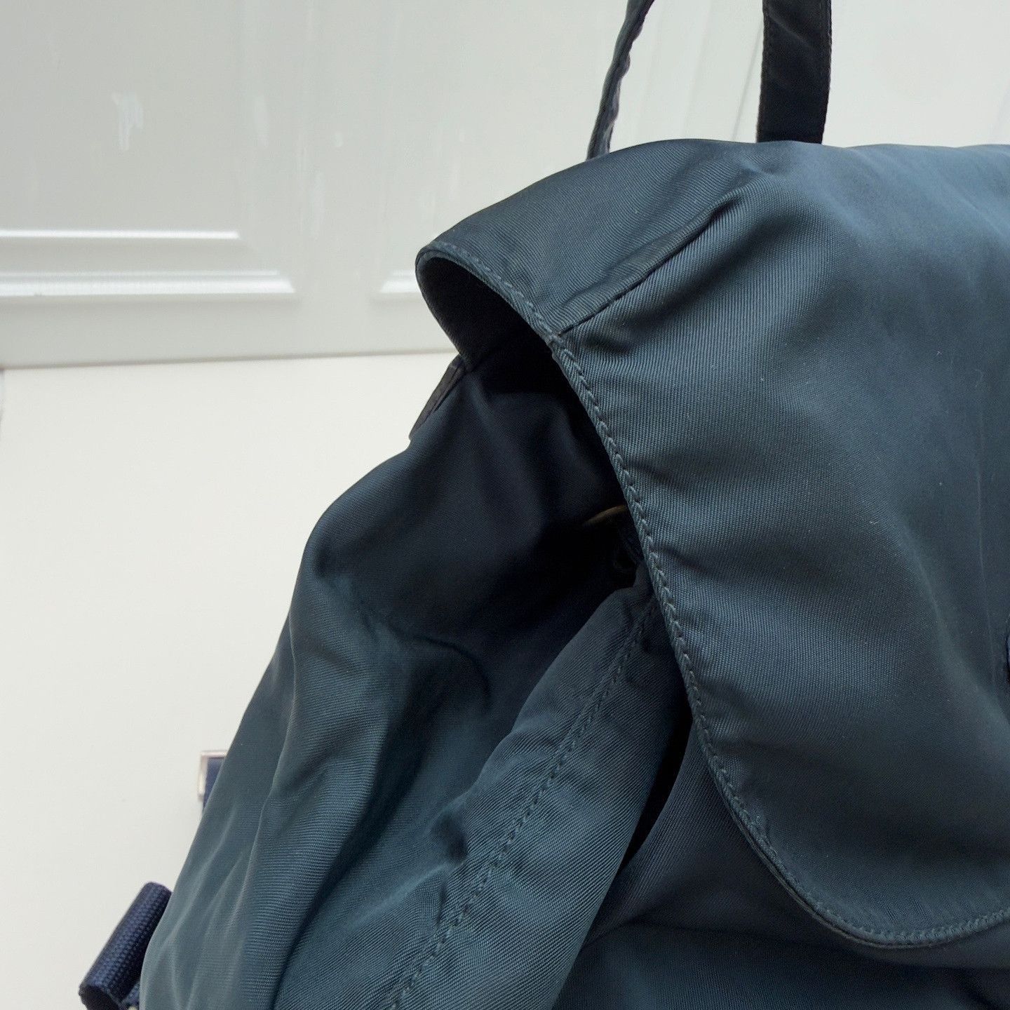 Prada Blue Nylon Backpack with Buckle Closure Size ONE SIZE - 13 Thumbnail