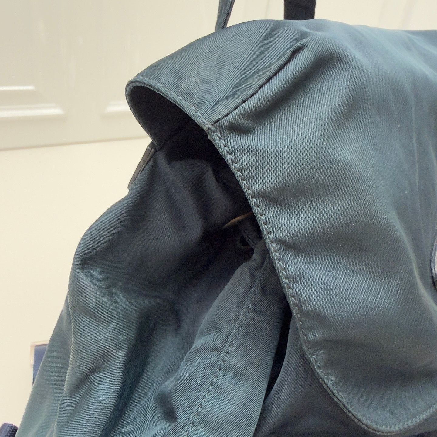 Prada Blue Nylon Backpack with Buckle Closure Size ONE SIZE - 12 Thumbnail
