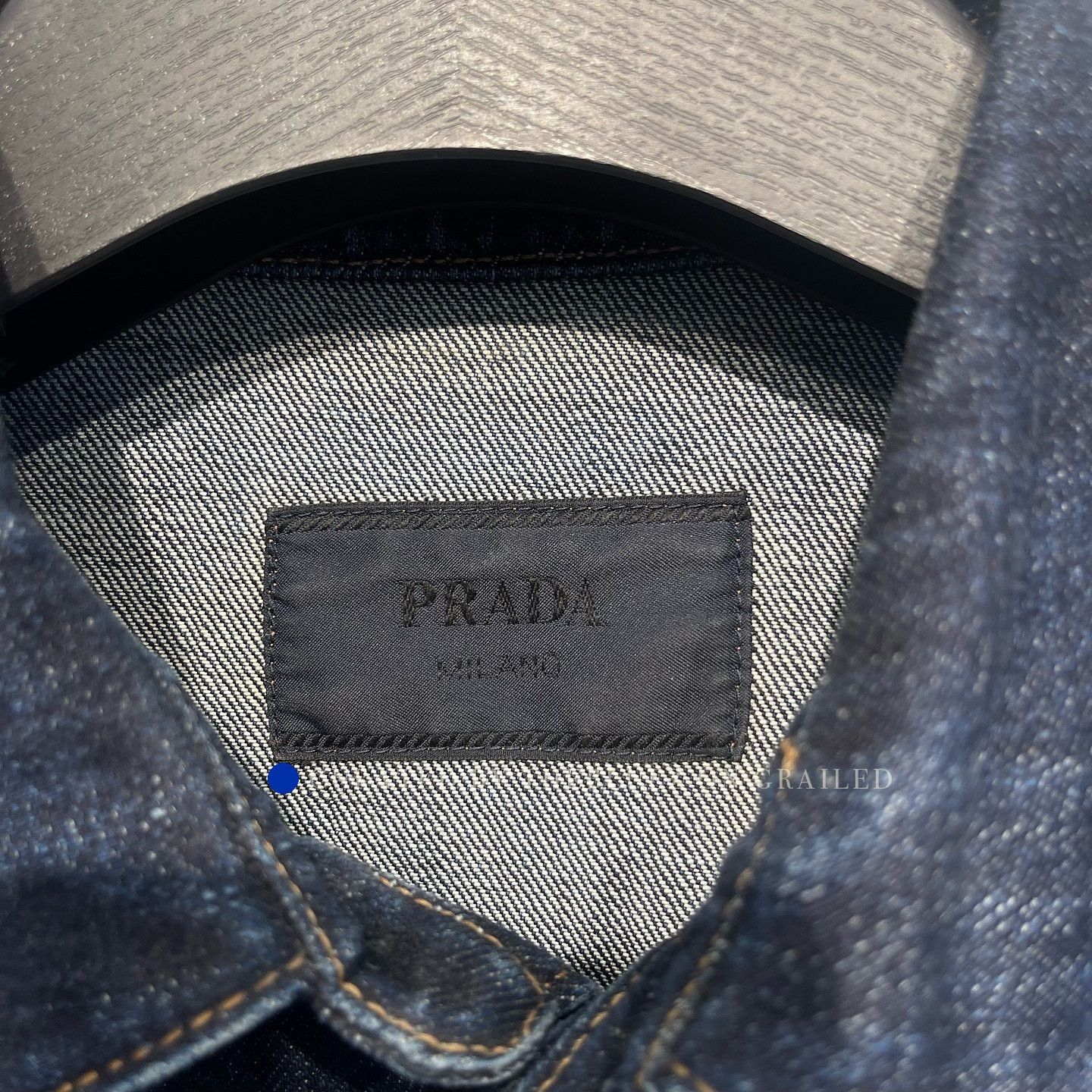 Prada Blue Denim Short Sleeve Button-Up Shirt Size US L / EU 52-54 / 3 - 3 Thumbnail