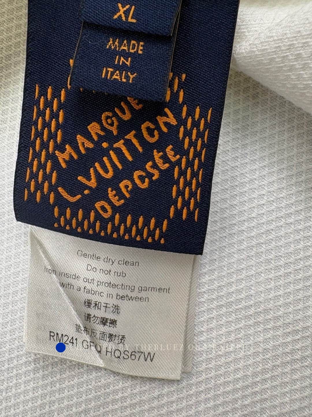 Louis Vuitton White Short-Sleeve Polo with Sequined LV Design Size US XL / EU 56 / 4 - 4 Thumbnail