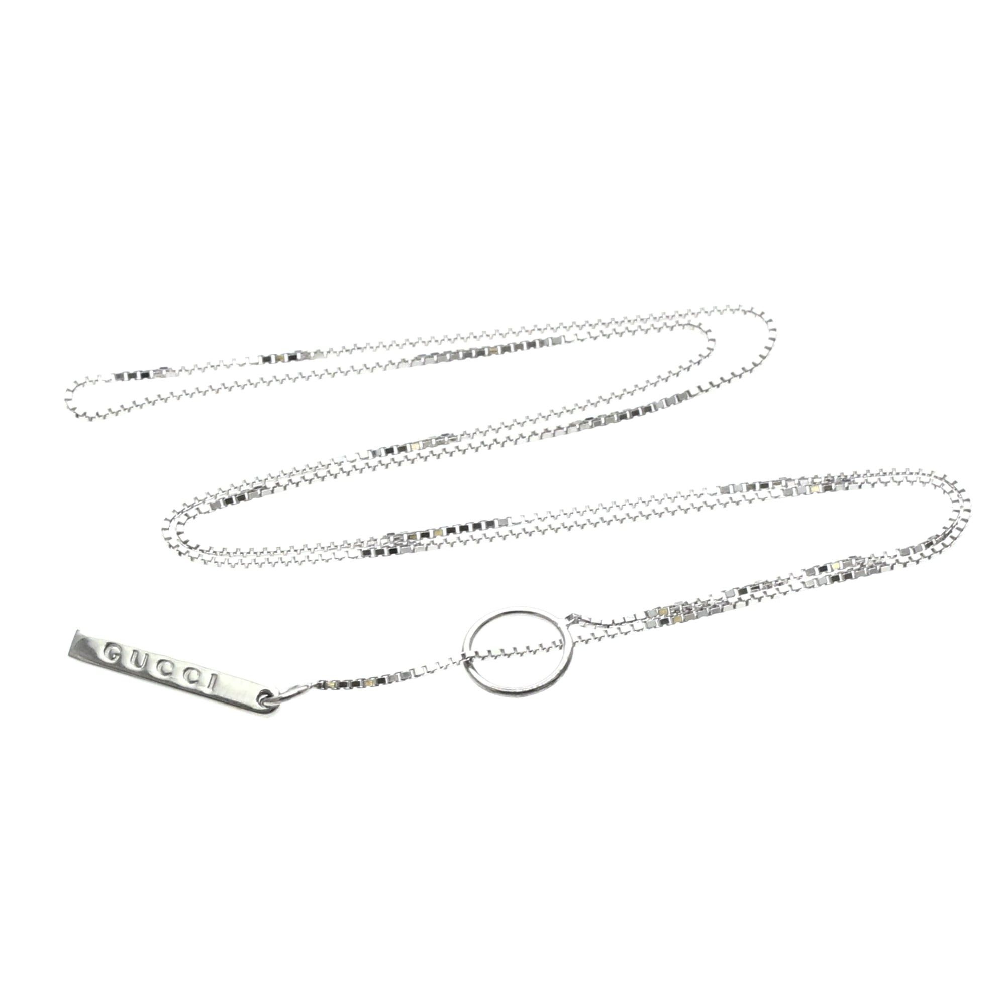 Gucci GUCCI Lariat Necklace White Gold (18K) No Stone Polished Size ONE SIZE - 10 Thumbnail