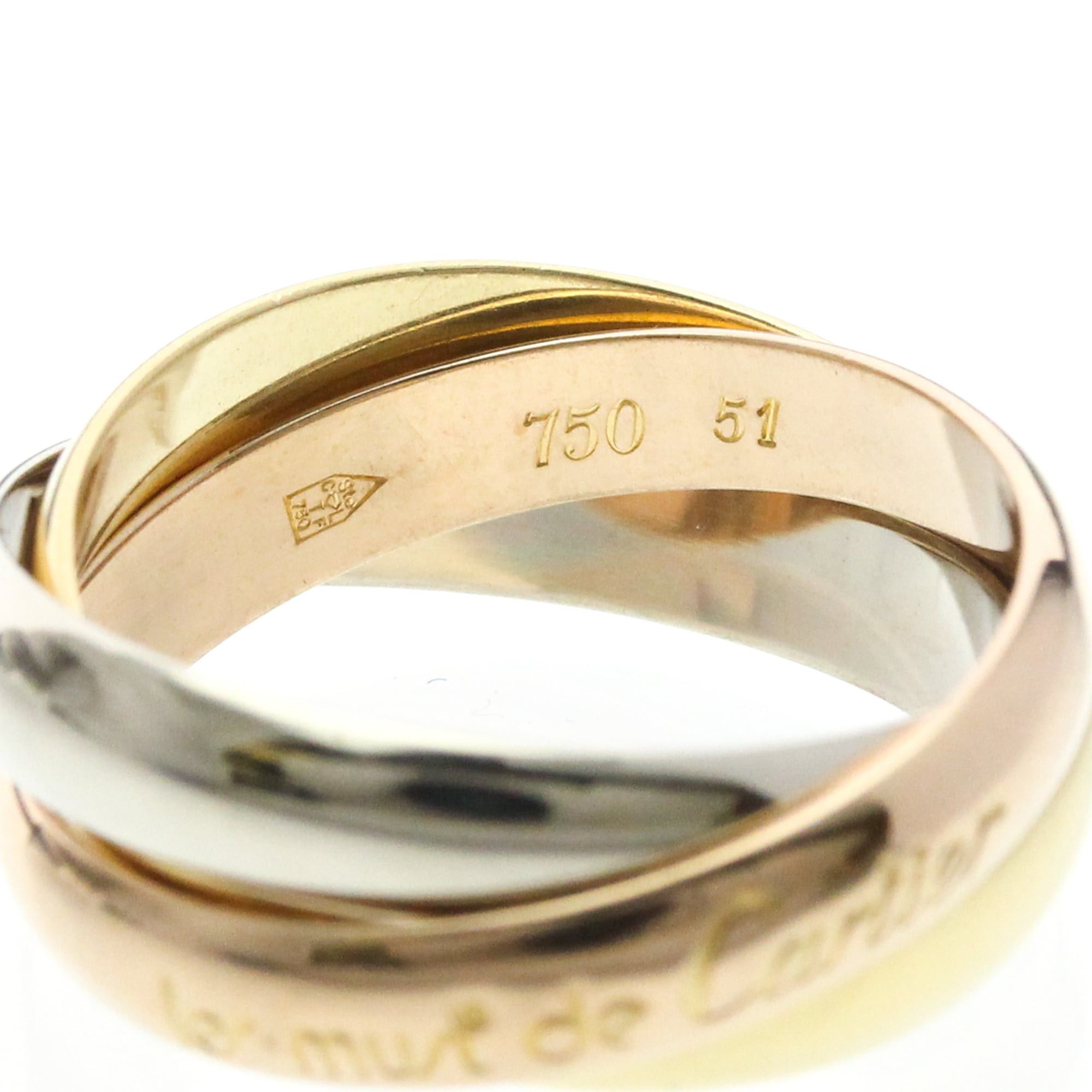 Cartier CARTIER Trinity Ring Yellow Gold (18K),Pink Gold (18K),White Gold (18K) Polished Size ONE SIZE - 7 Thumbnail