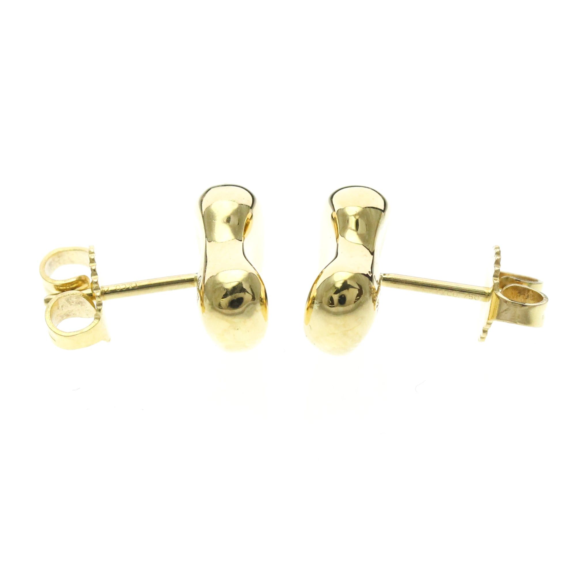 Tiffany & Co. TIFFANY Bean Earrings No Stone Yellow Gold (18K) Polished Size ONE SIZE - 2 Thumbnail