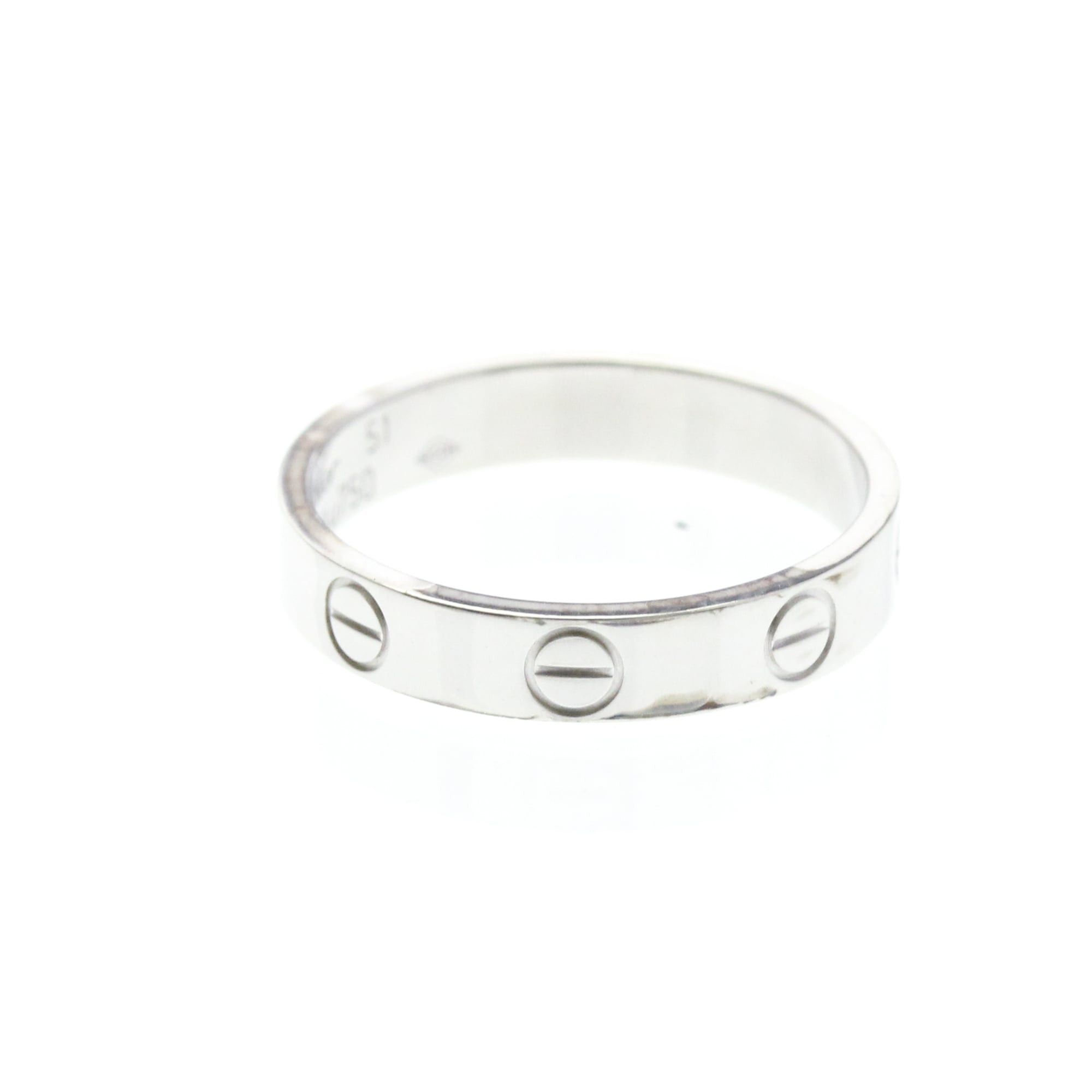 Cartier CARTIER Mini Love Ring With 1 Diamond White Gold (18K) Polished Size ONE SIZE - 4 Thumbnail