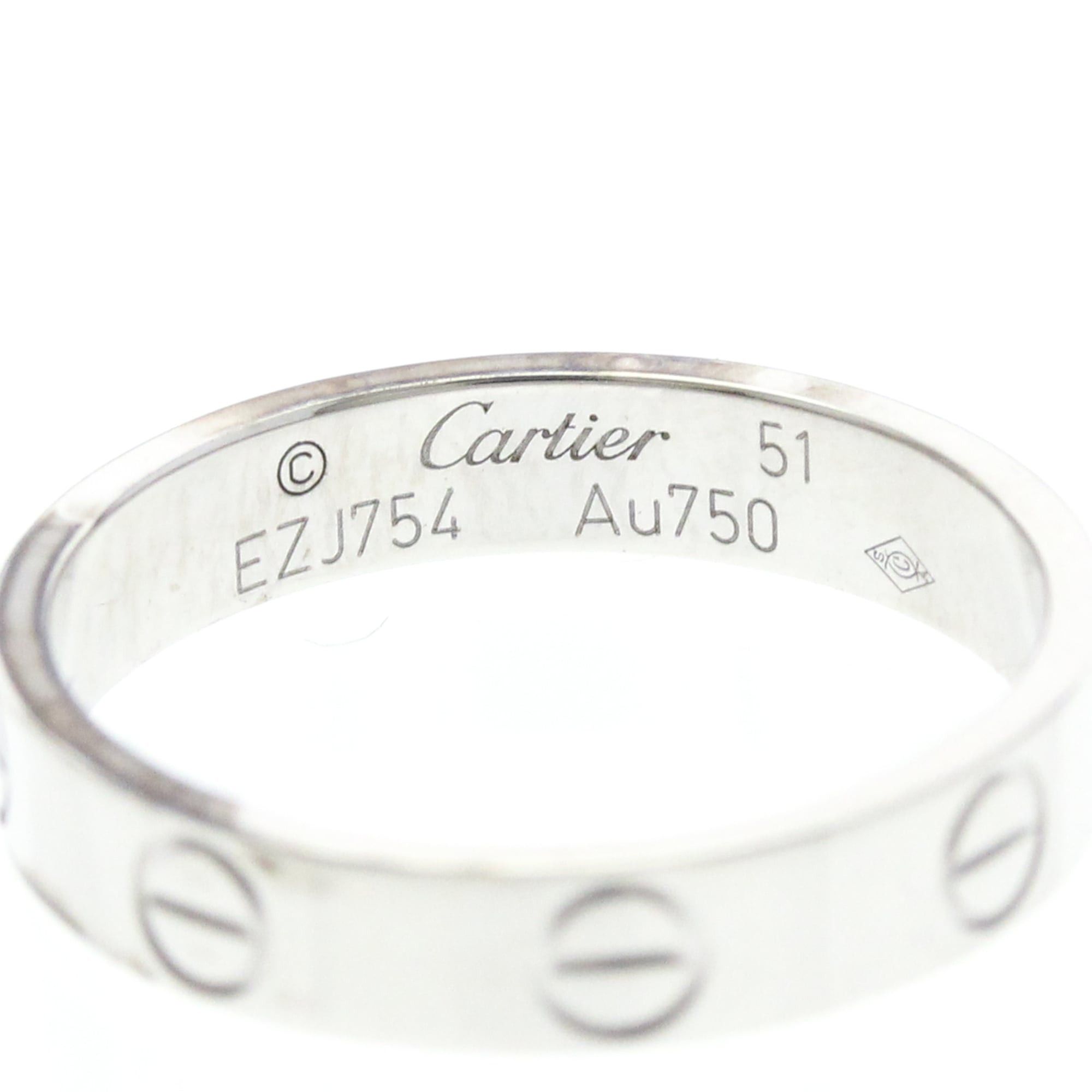 Cartier CARTIER Mini Love Ring With 1 Diamond White Gold (18K) Polished Size ONE SIZE - 5 Thumbnail