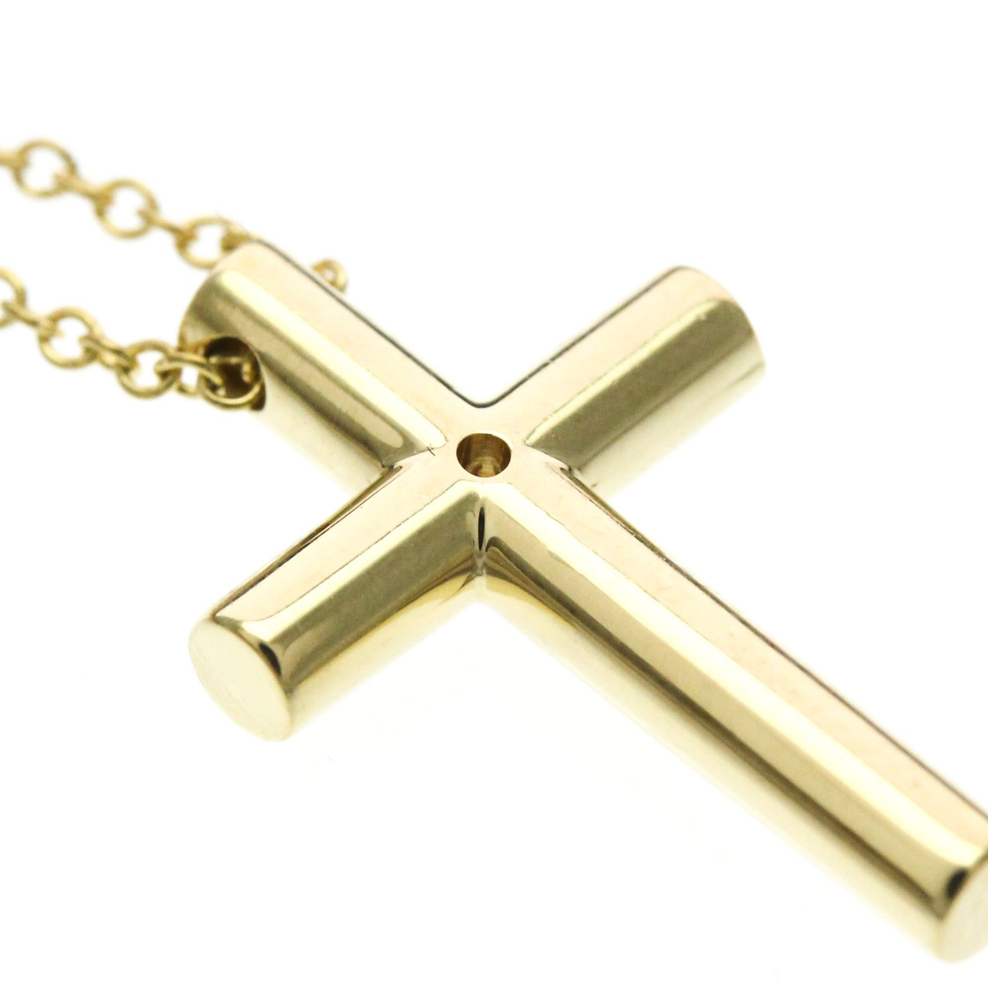 Tiffany & Co. TIFFANY Cross Necklace With 1PD Diamond Yellow Gold (18K) Diamond Polished Size ONE SIZE - 8 Thumbnail