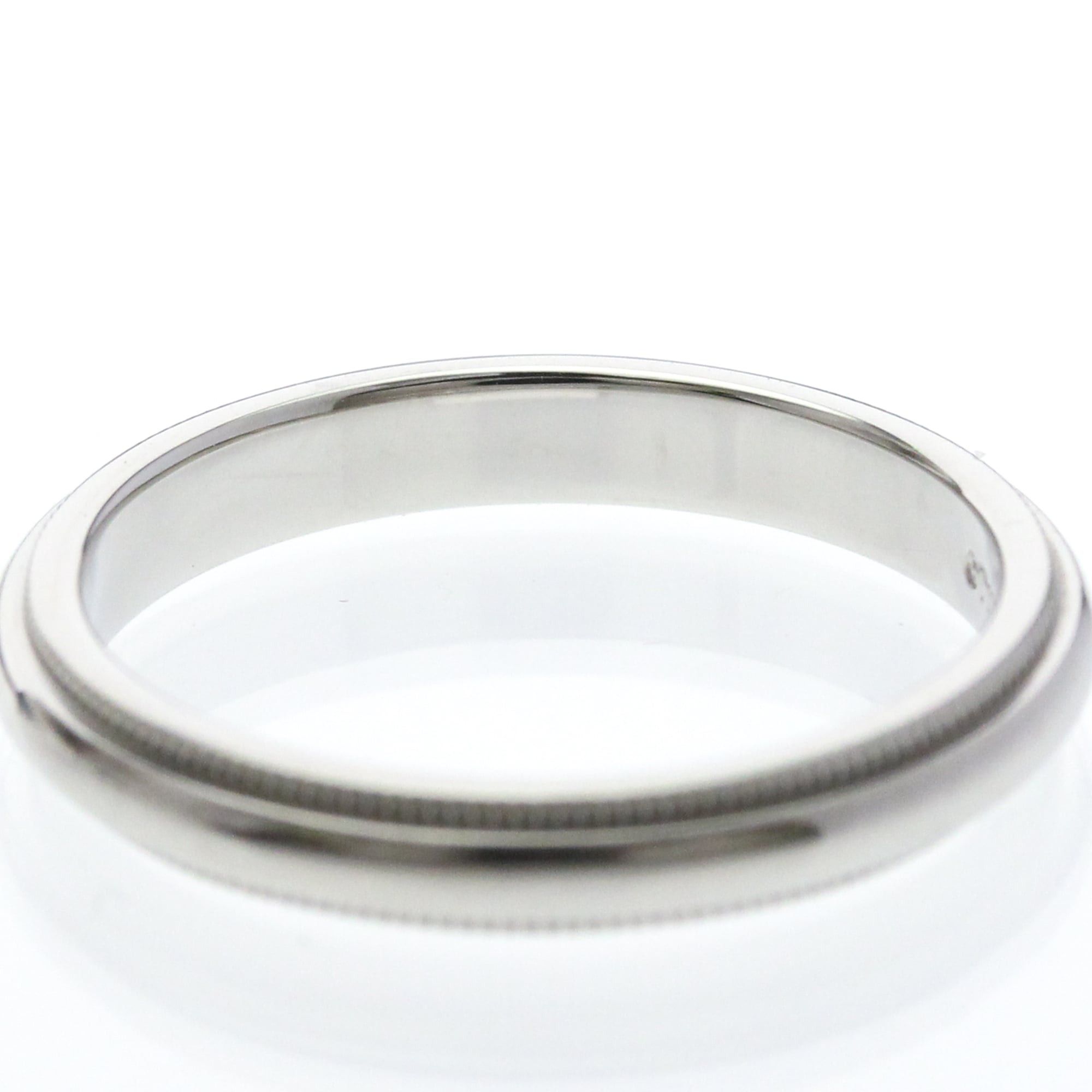 Tiffany & Co. TIFFANY Milgrain Band Ring Platinum Fashion No Stone Polished Size ONE SIZE - 6 Thumbnail