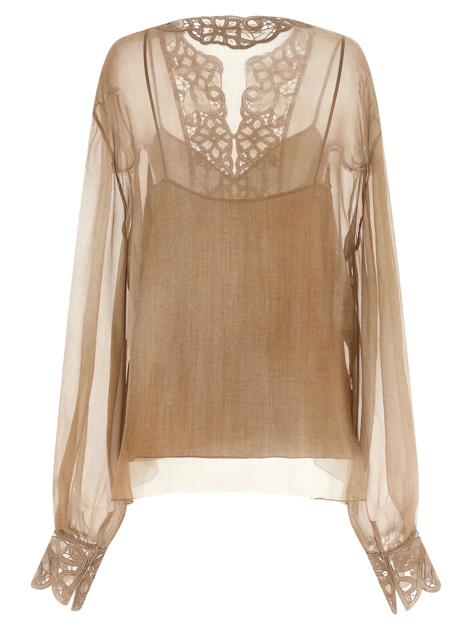 Ermanno Scervino Floral carving blouse Size M / US 6-8 / IT 42-44 - 2 Thumbnail