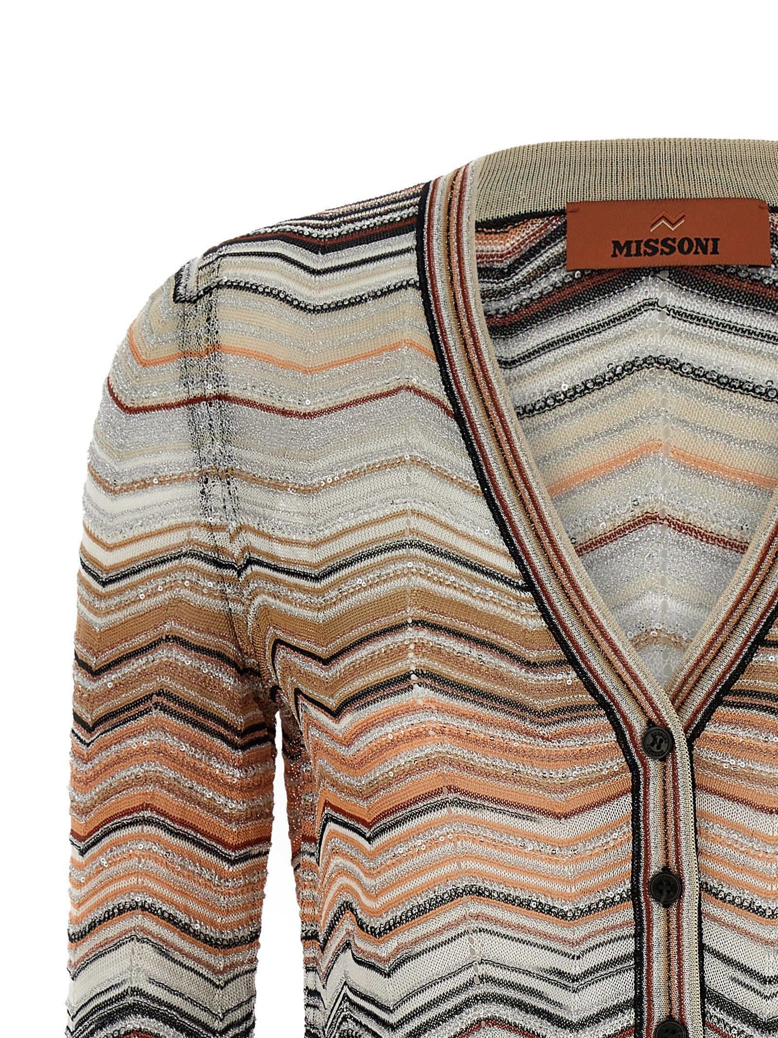 Missoni Chevron lamé cardigan Size M / US 6-8 / IT 42-44 - 3 Thumbnail