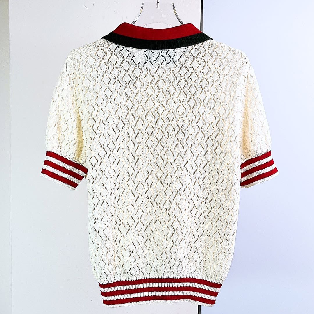 Gucci Gucci x Adidas Knit Polo Shirt Size M Size M / US 6-8 / IT 42-44 - 2 Thumbnail