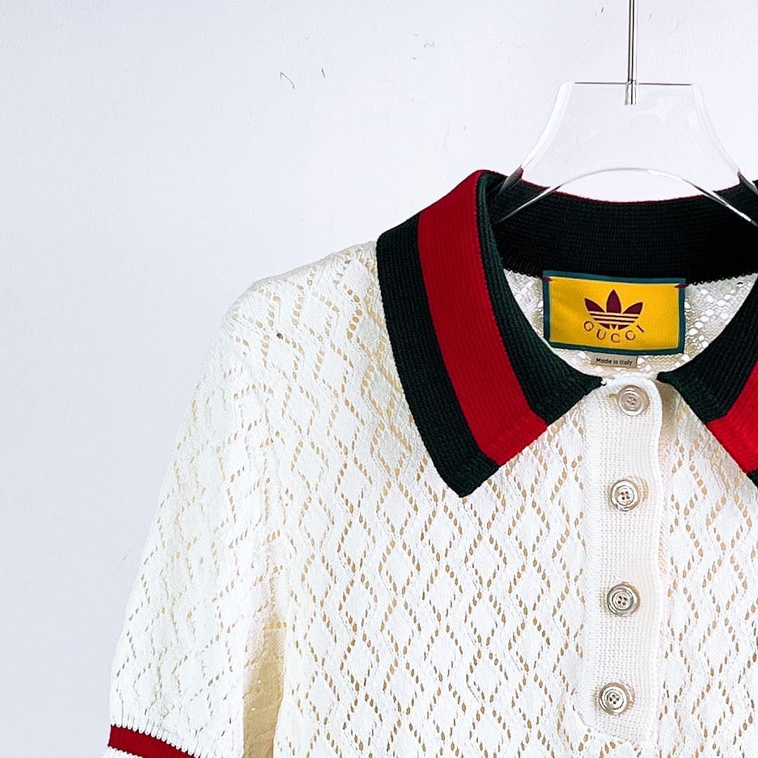 Gucci Gucci x Adidas Knit Polo Shirt Size M Size M / US 6-8 / IT 42-44 - 6 Thumbnail