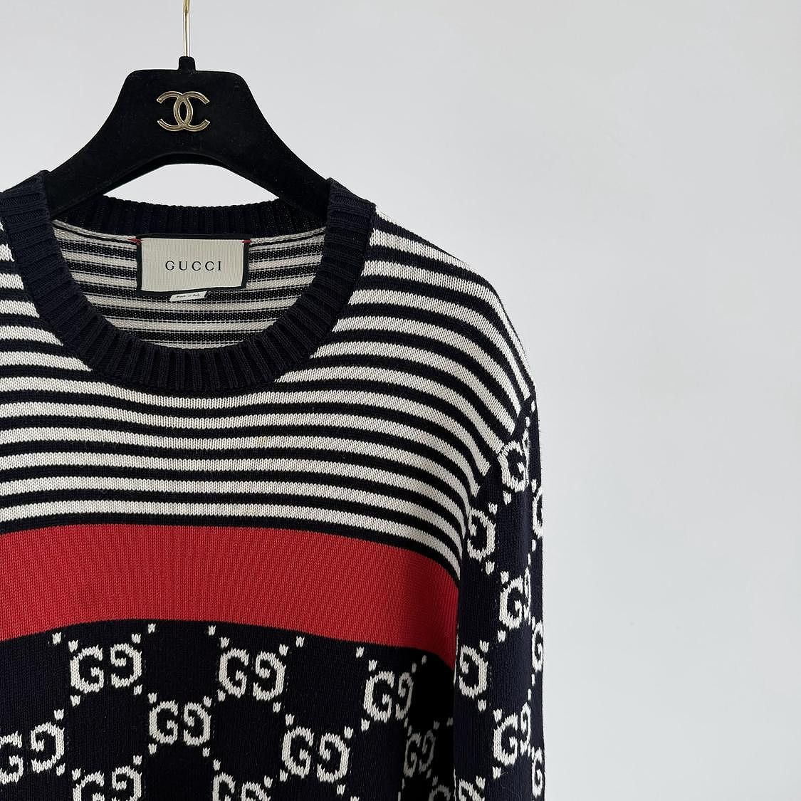 Gucci Gucci GG Logo Striped Sweater Size M Size US M / EU 48-50 / 2 - 5 Thumbnail