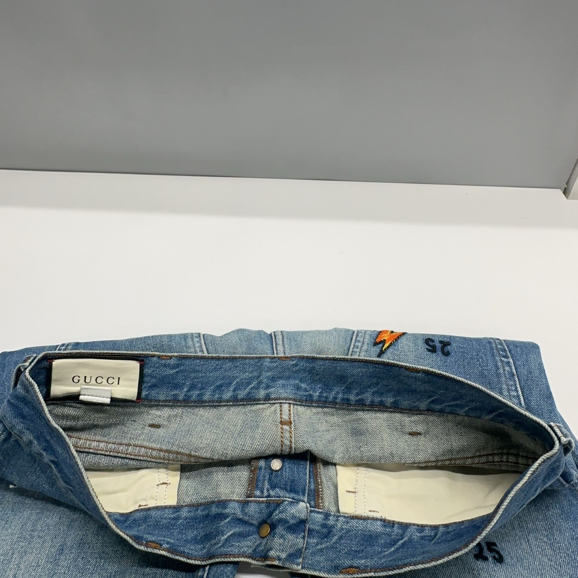Gucci Gucci Patch Embroidery Denim Jeans Size 33 Size US 33 - 7 Thumbnail