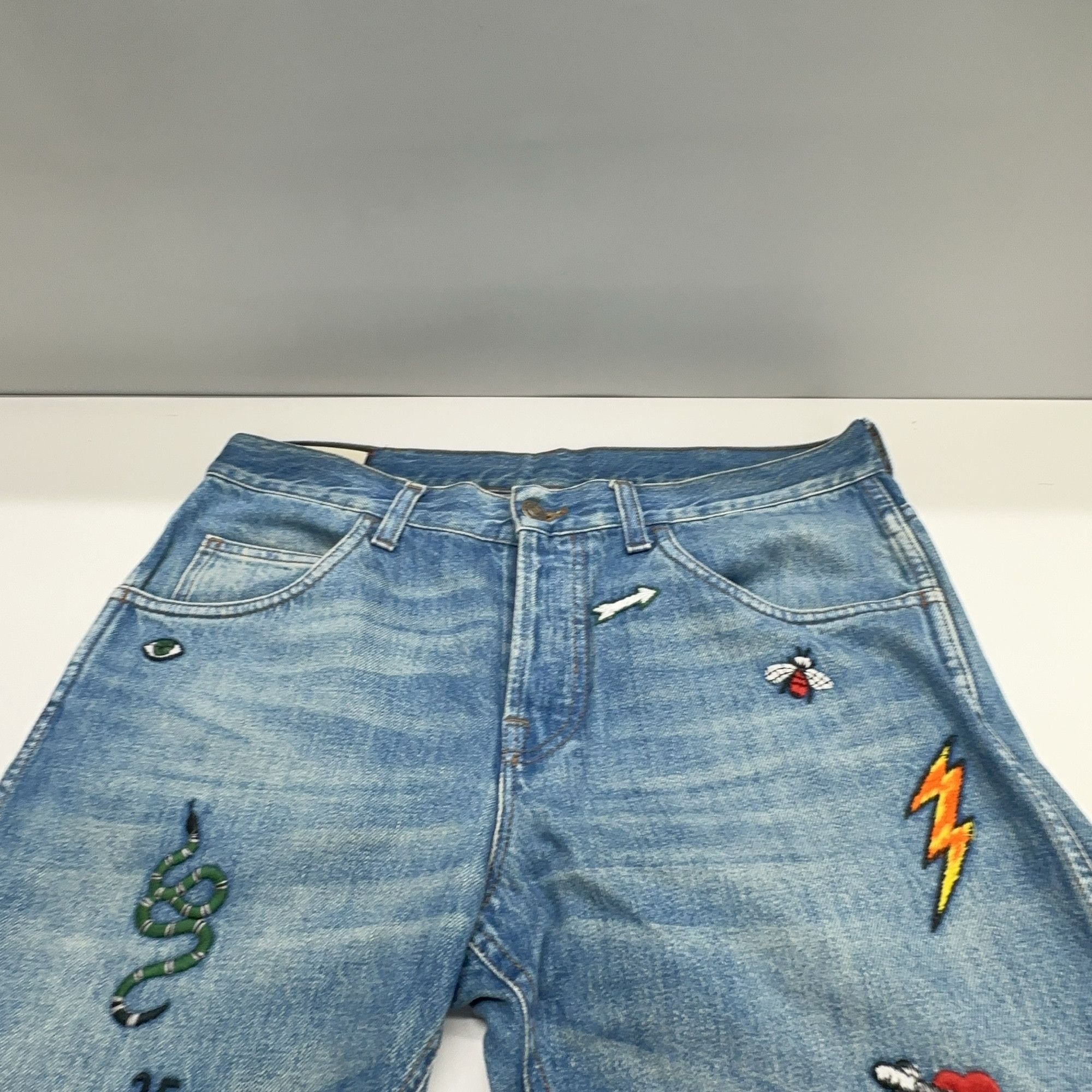 Gucci Gucci Patch Embroidery Denim Jeans Size 33 Size US 33 - 8 Thumbnail