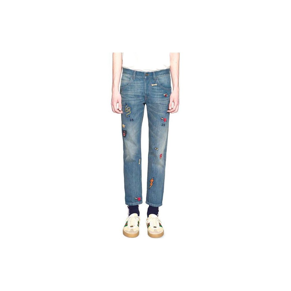 Gucci Gucci Patch Embroidery Denim Jeans Size 33 Size US 33 - 13 Thumbnail