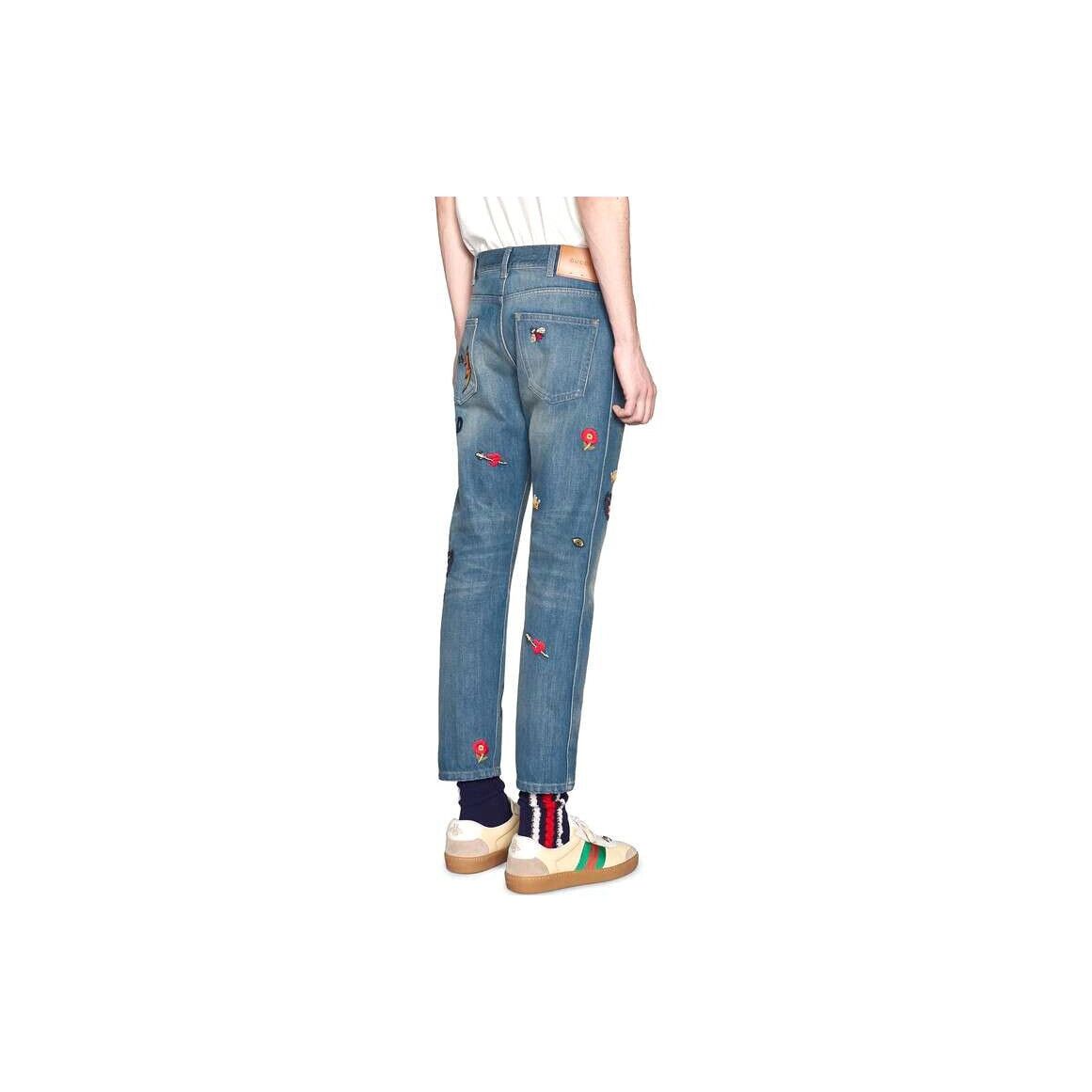 Gucci Gucci Patch Embroidery Denim Jeans Size 33 Size US 33 - 14 Thumbnail