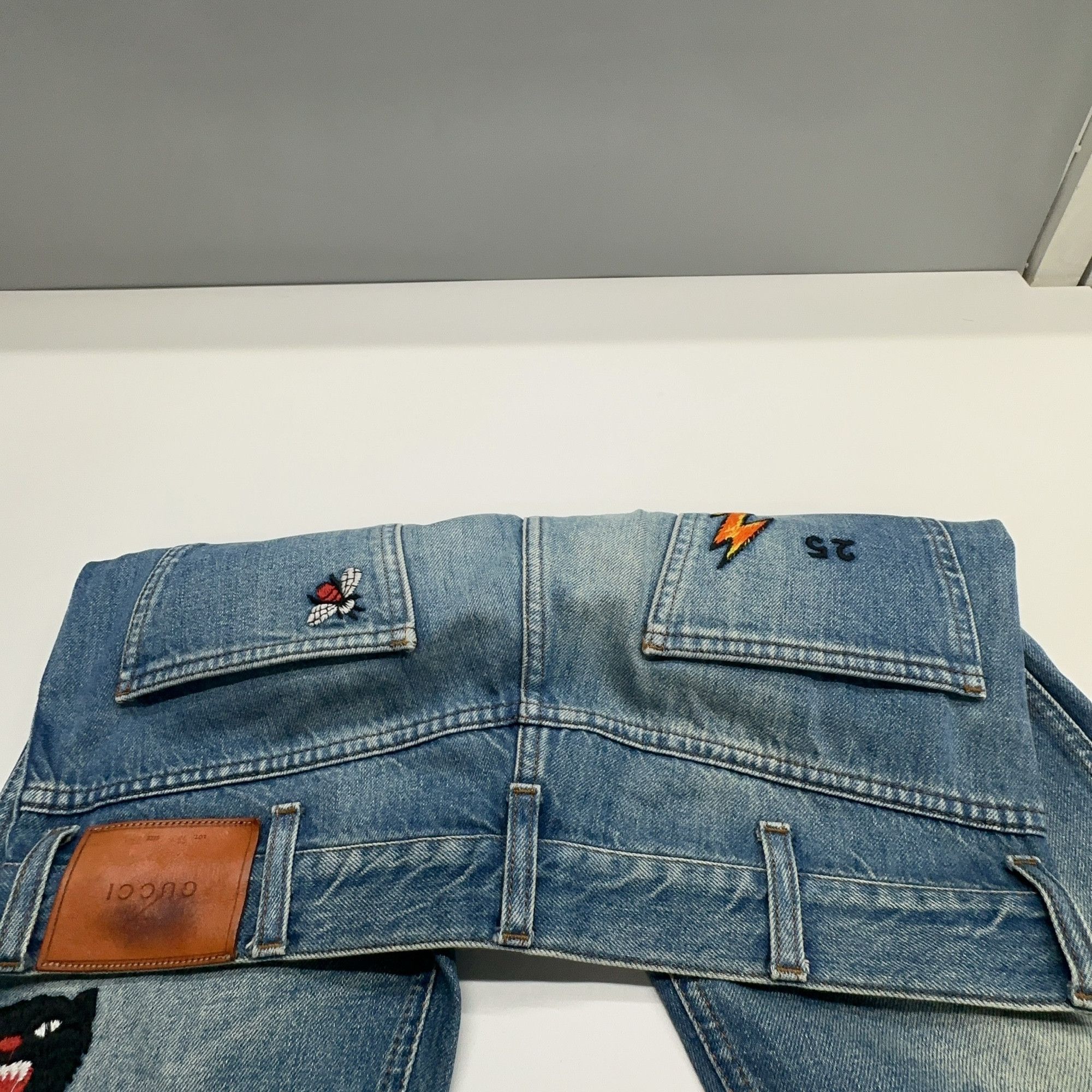 Gucci Gucci Patch Embroidery Denim Jeans Size 33 Size US 33 - 6 Thumbnail