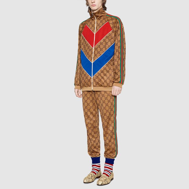 Gucci Gucci GG Chevron Track Jacket Size L Size US L / EU 52-54 / 3 - 5 Thumbnail