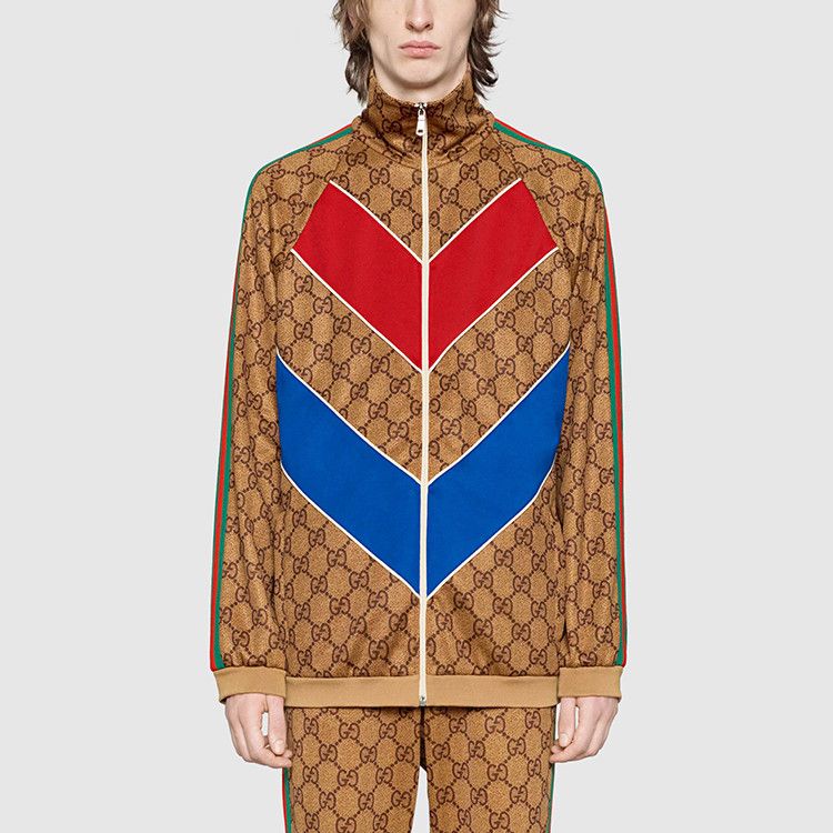 Gucci Gucci GG Chevron Track Jacket Size L Size US L / EU 52-54 / 3 - 6 Thumbnail
