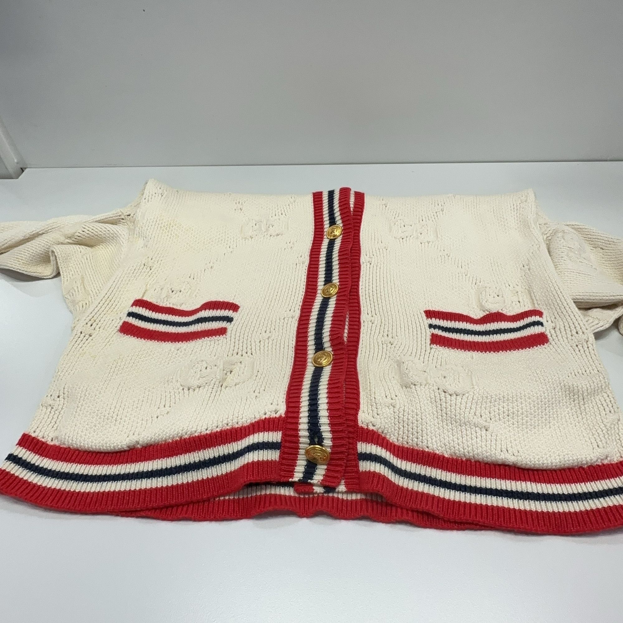 Gucci Gucci GG Logo Striped Cardigan Size M Size M / US 6-8 / IT 42-44 - 8 Thumbnail