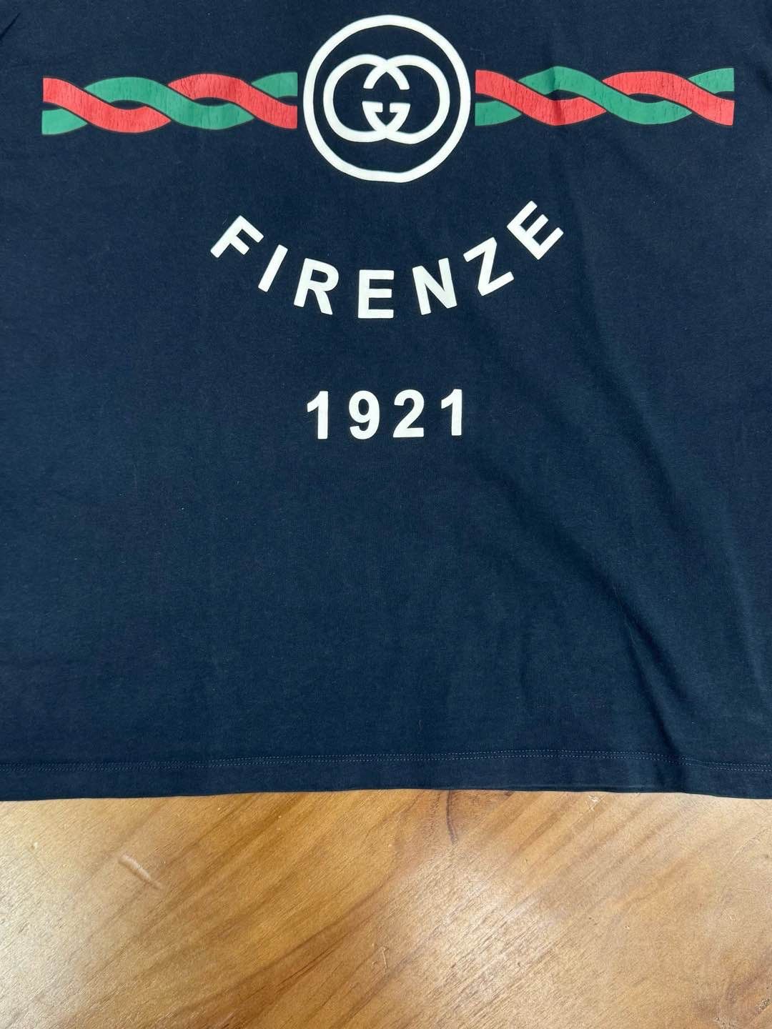 Gucci Gucci Firenze 1921 Logo T-Shirt Navy US S Size US S / EU 44-46 / 1 - 6 Thumbnail
