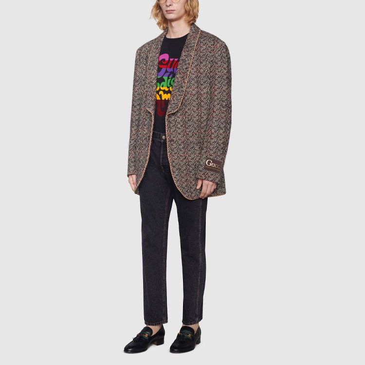 Gucci Gucci Rainbow Logo Graphic T-Shirt Black Size L Size US L / EU 52-54 / 3 - 10 Thumbnail