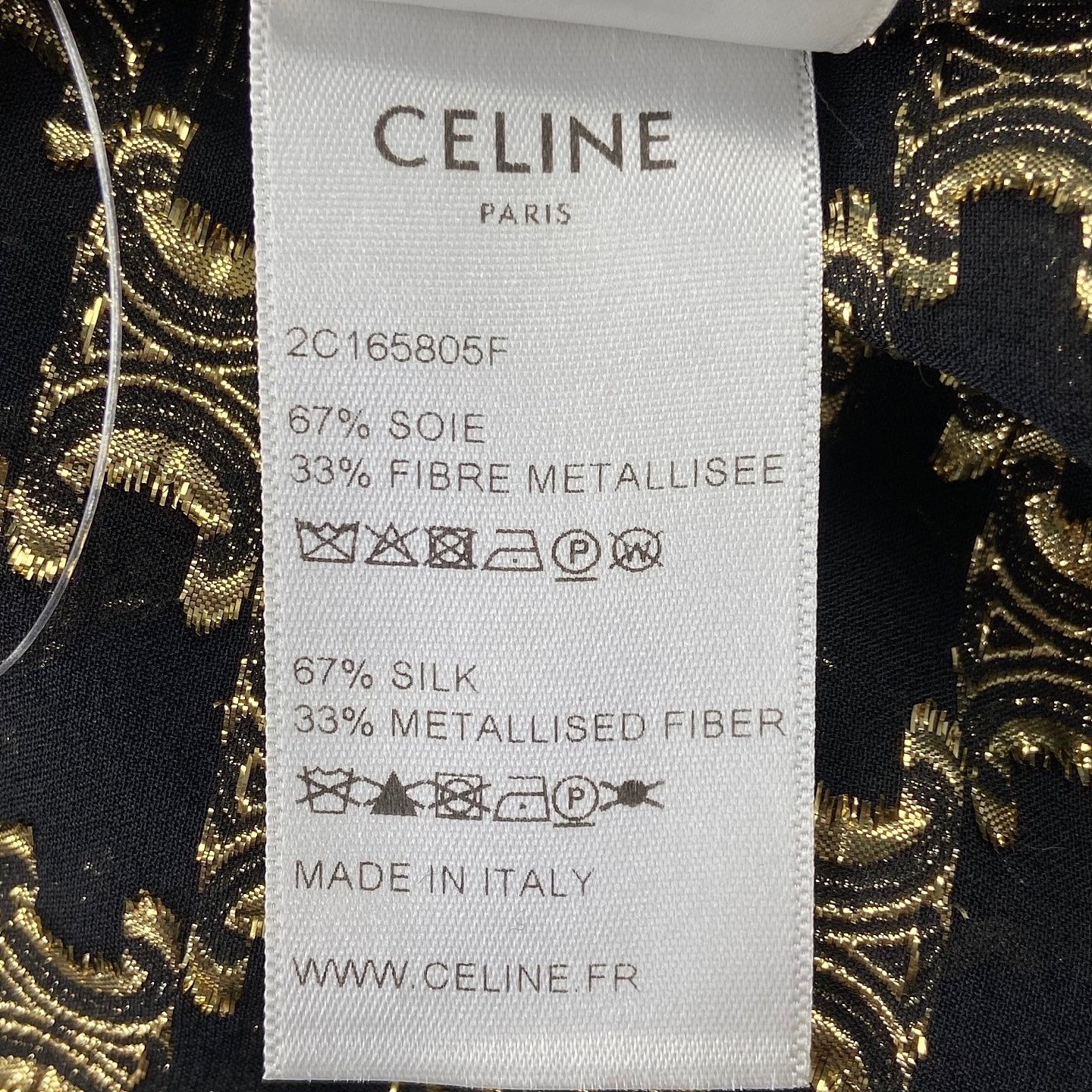 Celine Celine Triomphe Metallic Silk Shirt Size 38 Size S / US 4 / IT 40 - 5 Thumbnail