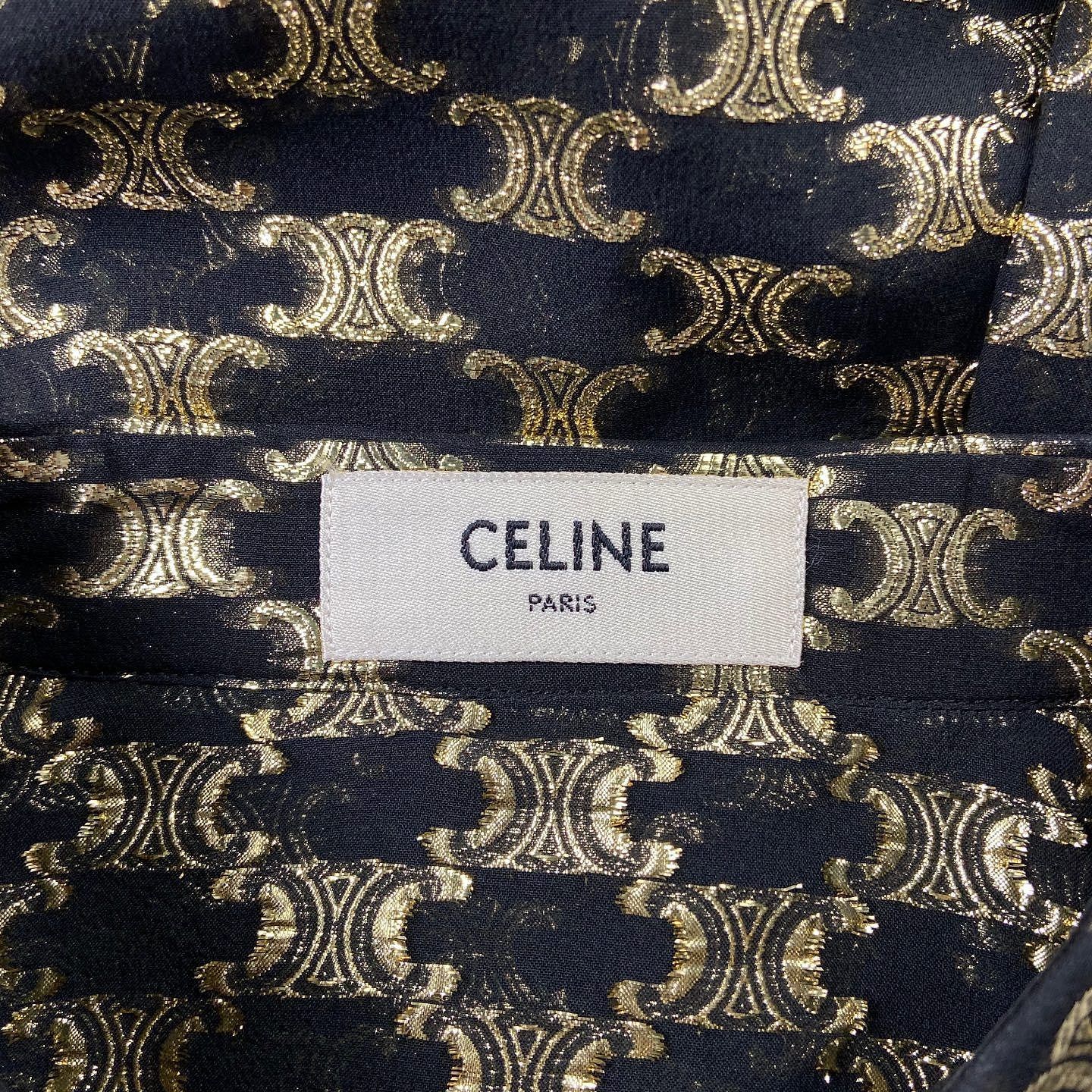 Celine Celine Triomphe Metallic Silk Shirt Size 38 Size S / US 4 / IT 40 - 3 Thumbnail