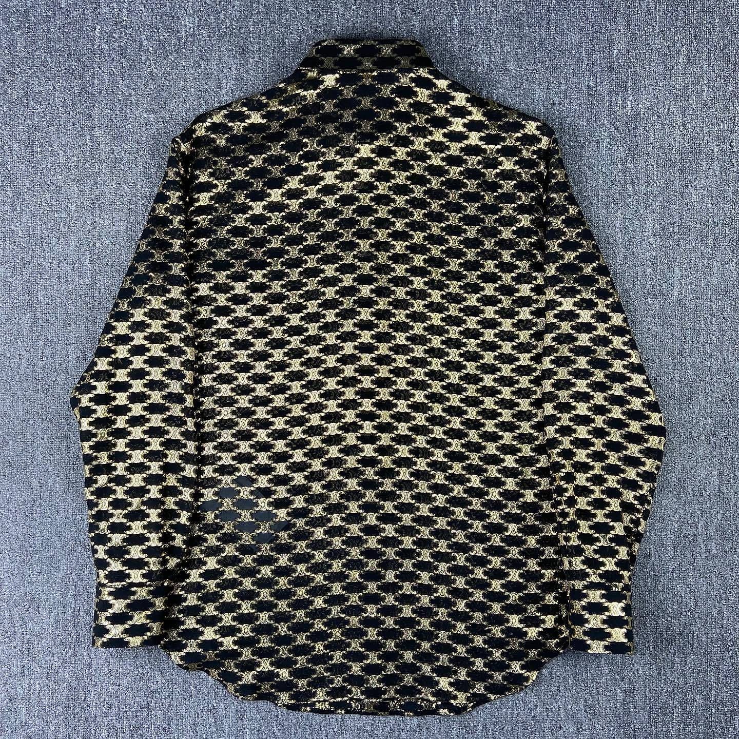 Celine Celine Triomphe Metallic Silk Shirt Size 38 Size S / US 4 / IT 40 - 2 Thumbnail