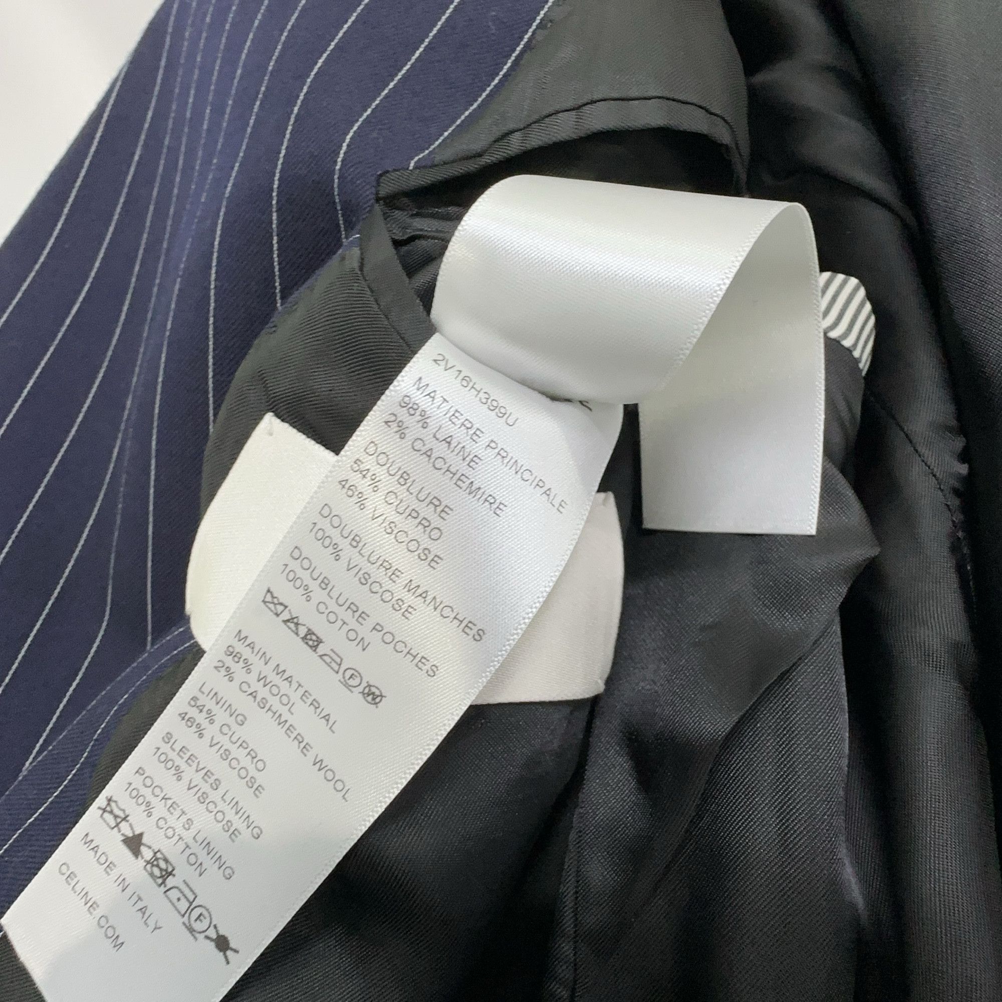 Celine Celine Pinstripe Double Breasted Blazer Size 38R Size 38R - 4 Thumbnail
