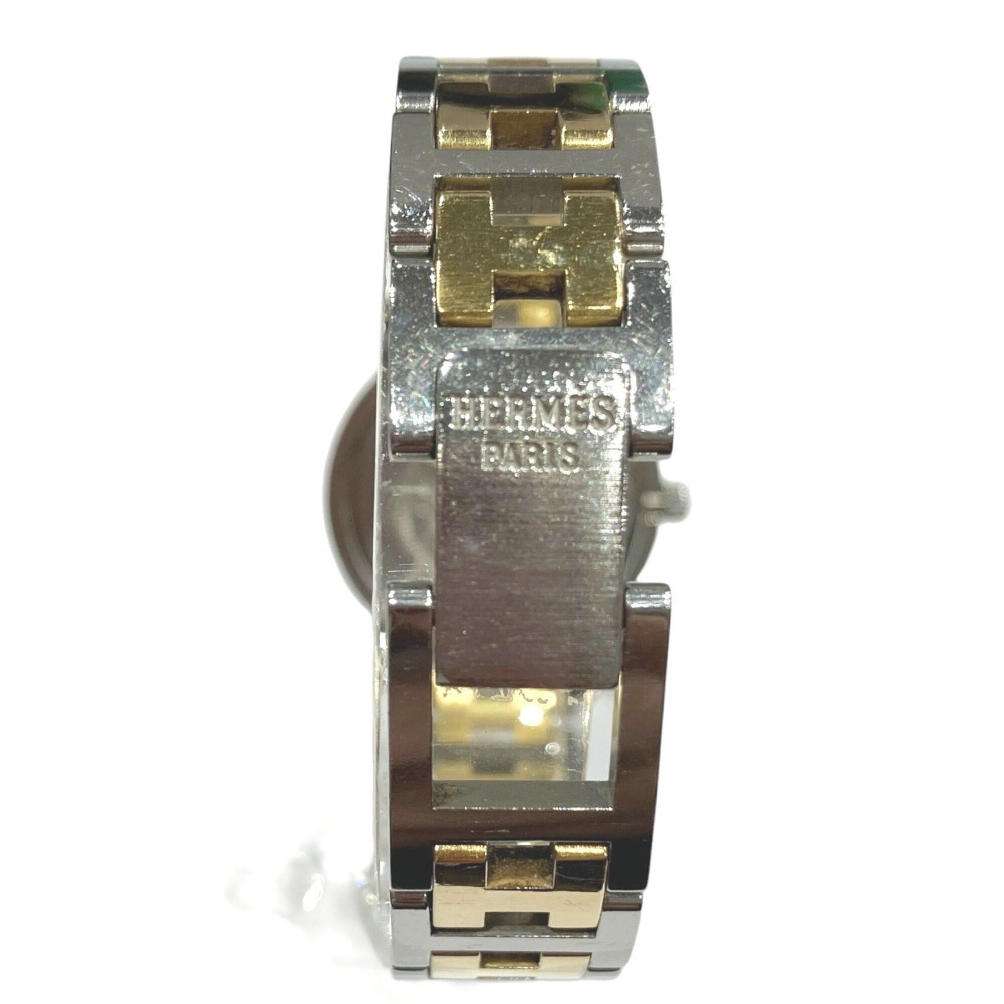 Hermes Hermes Clipper watch, total weight 36.2g, stainless steel, quartz movement, white dial, CL3.240 Size ONE SIZE - 9 Thumbnail
