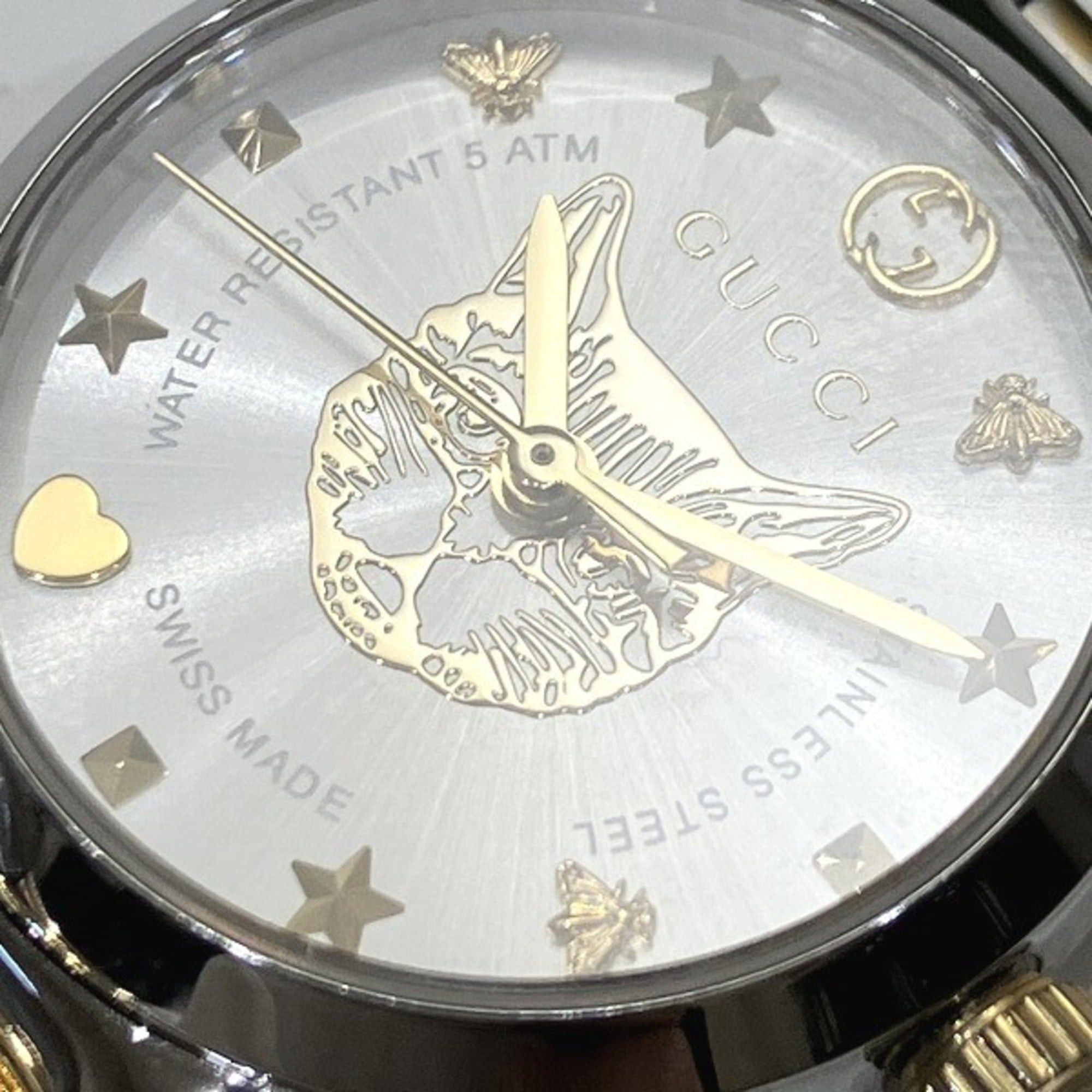 Gucci Gucci G-Timeless 126.5 Quartz Cat Head Watch for Women Size ONE SIZE - 4 Thumbnail