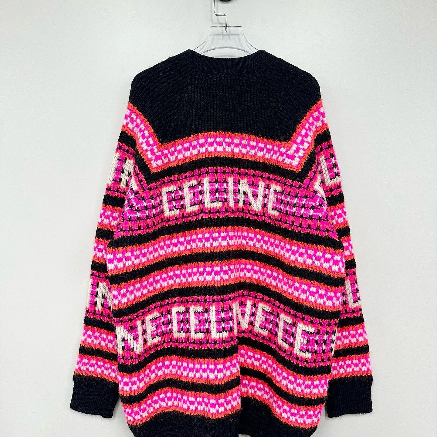 Celine Celine Jacquard Logo V-Neck Cardigan Size XS Size US XS / EU 42 / 0 - 2 Thumbnail