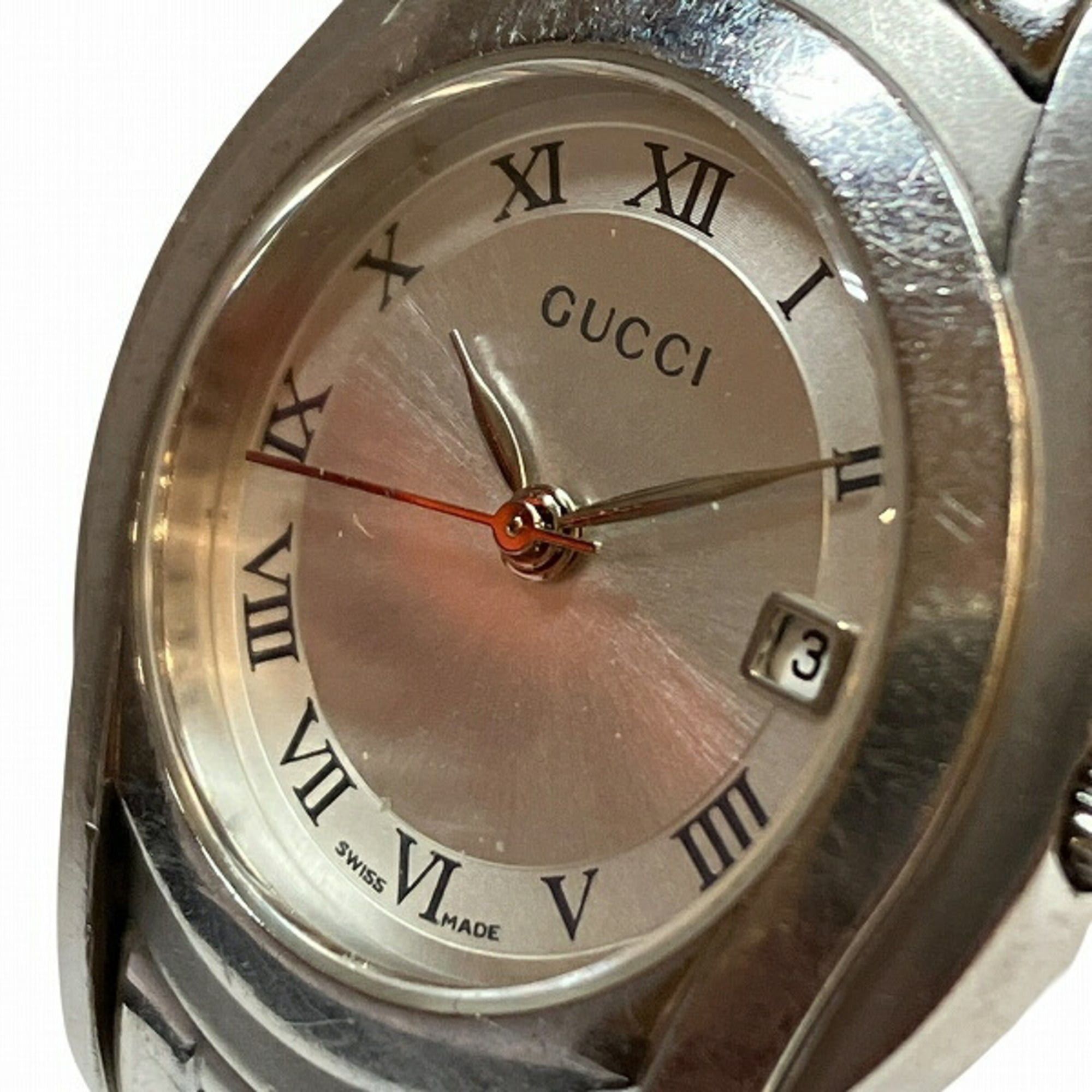 Gucci Gucci 5500L Quartz Silver Dial Date Roman Numeral Watch for Women Size ONE SIZE - 4 Thumbnail