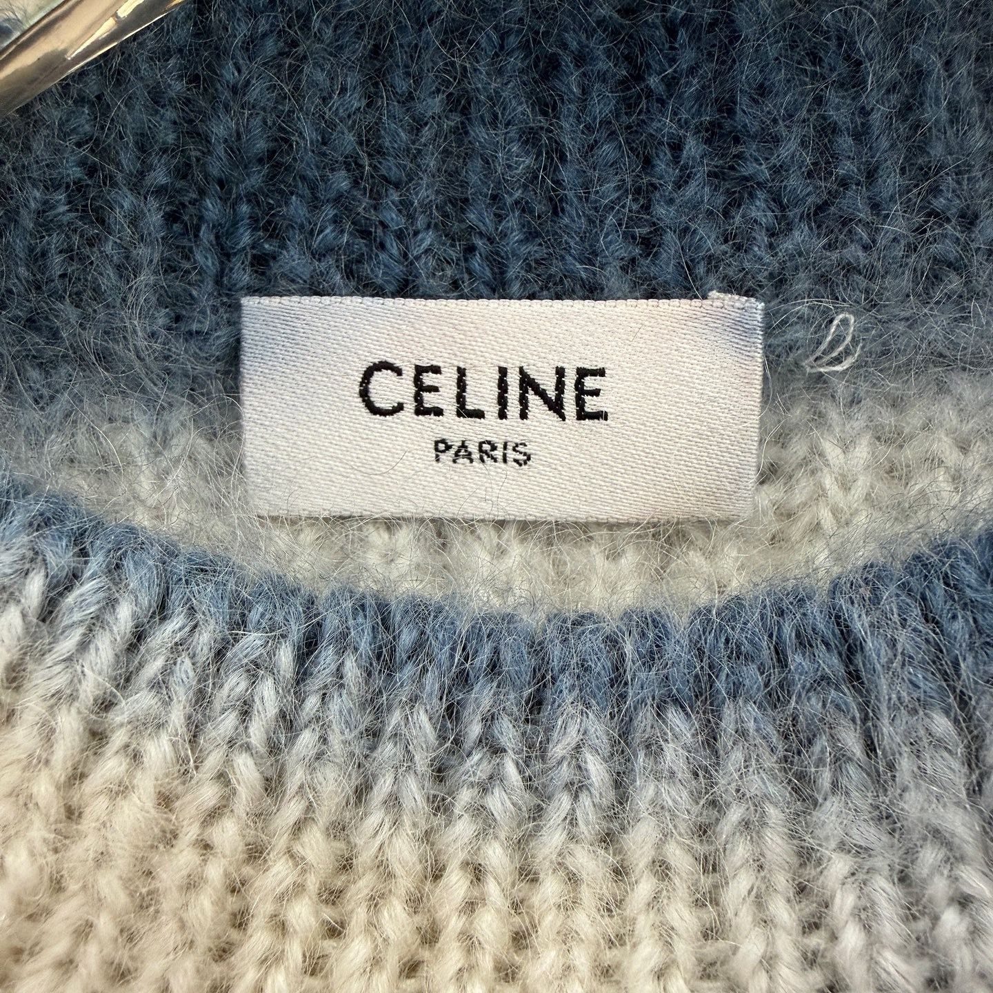 Celine CELINE Gradient Mohair Silk Sweater Size L Size L / US 10 / IT 46 - 3 Thumbnail