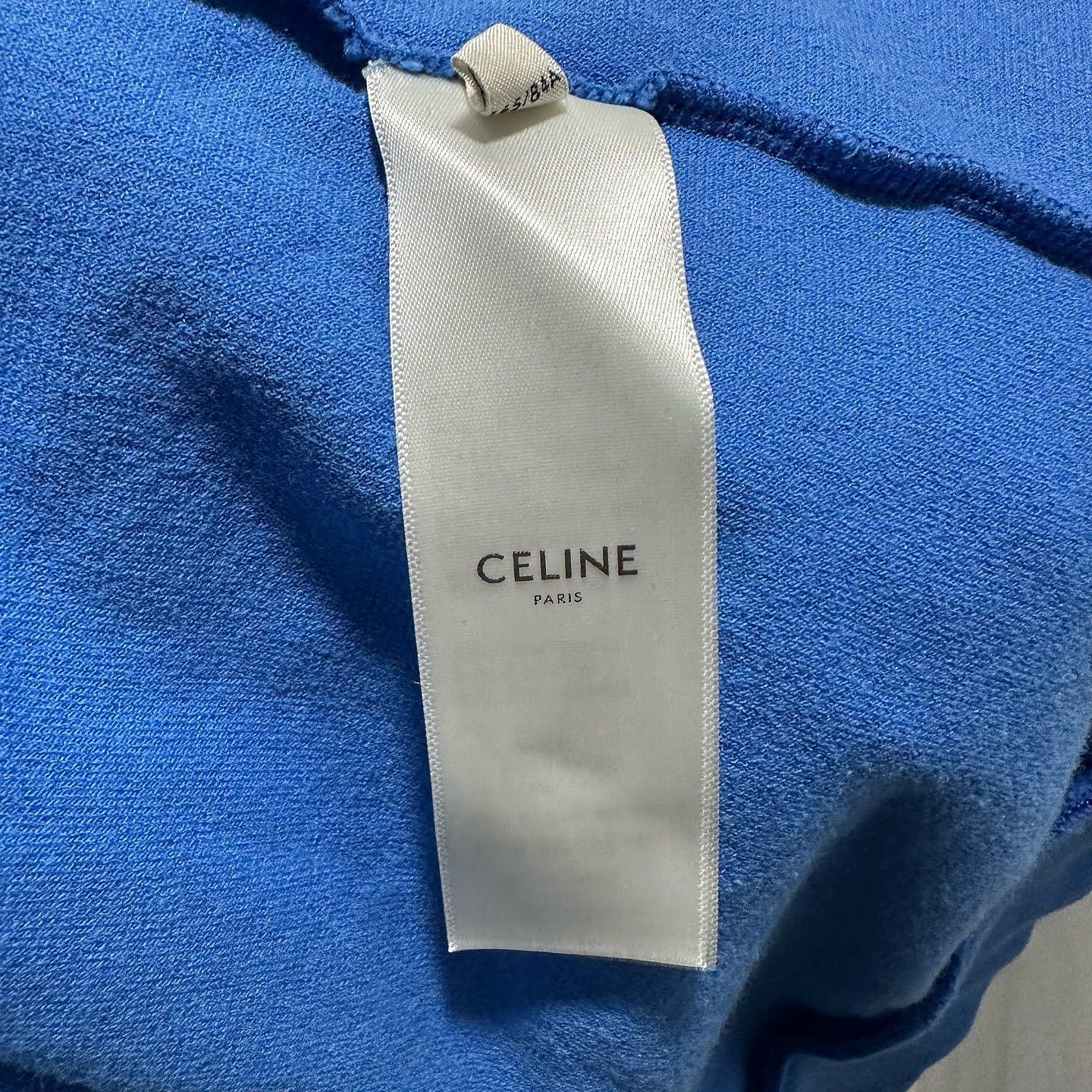 Celine Celine Velvet Logo Zip-Up Track Jacket Blue Size S Size US S / EU 44-46 / 1 - 4 Thumbnail
