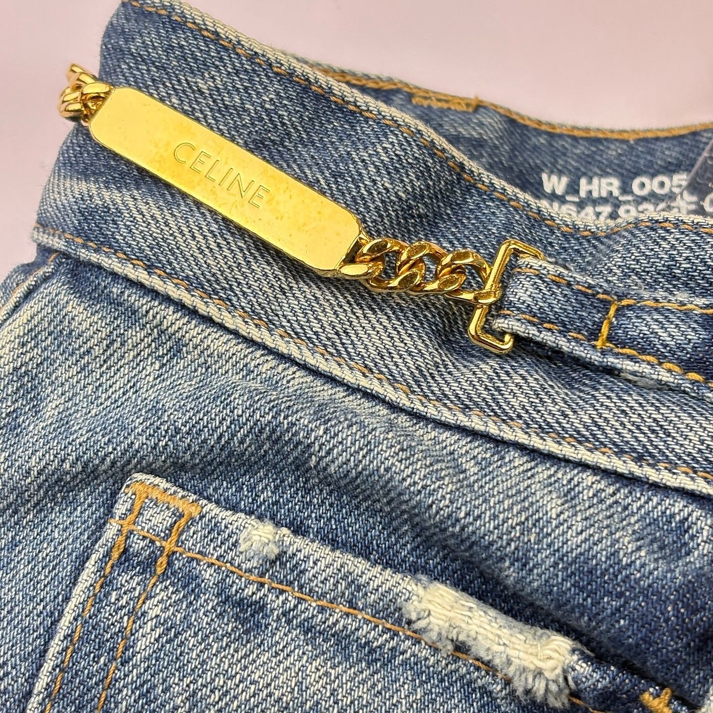 Celine CELINE Gold Chain Margaret Jeans Size 26 Size 26" / US 2 / IT 38 - 6 Thumbnail
