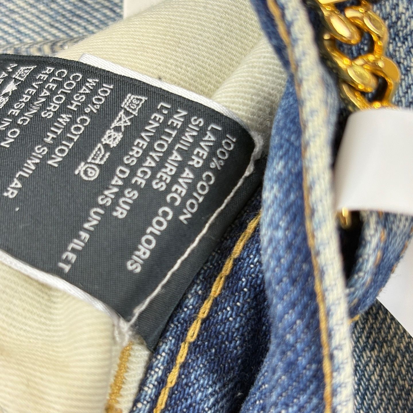 Celine CELINE Gold Chain Margaret Jeans Size 26 Size 26" / US 2 / IT 38 - 4 Thumbnail