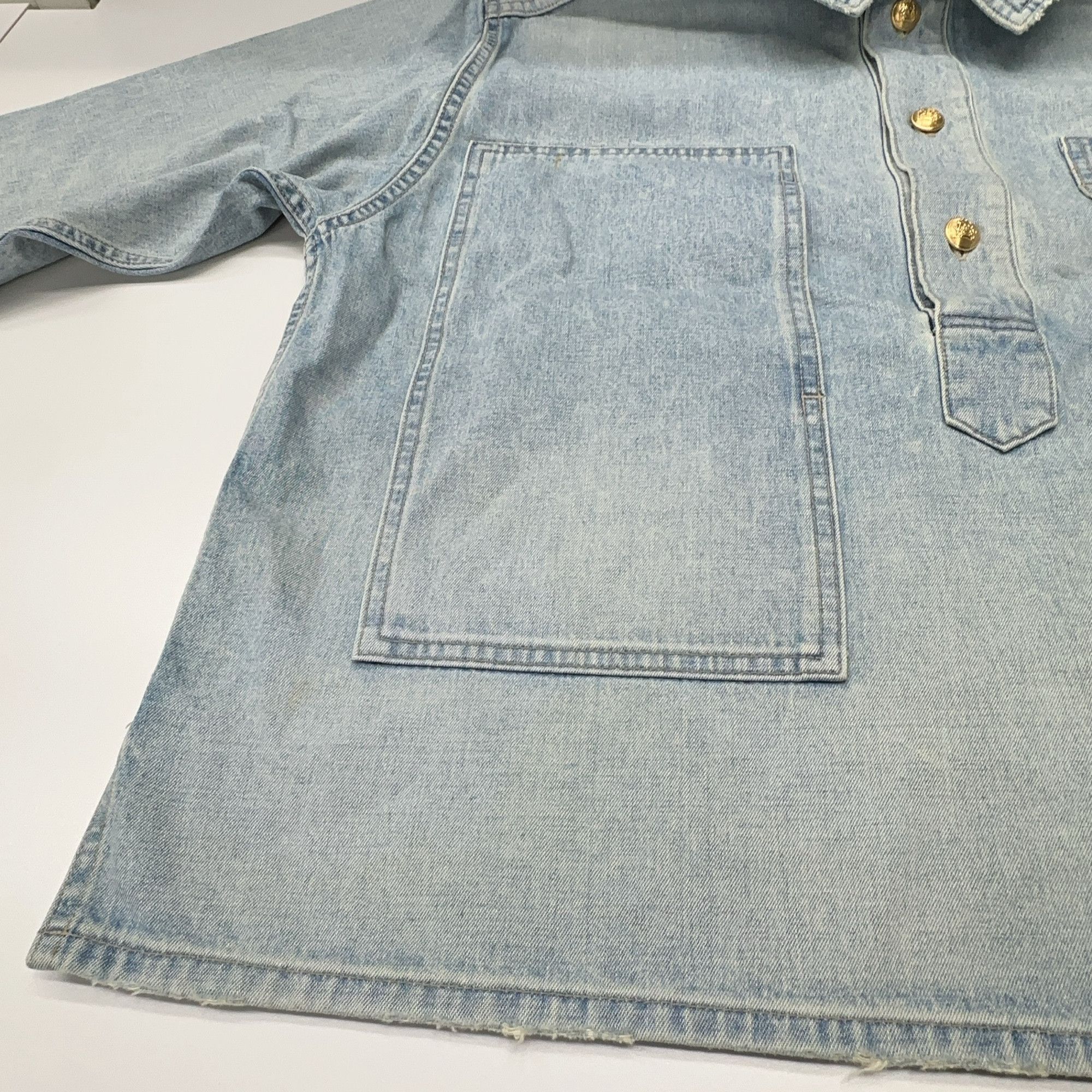 Celine Celine Washed Denim Pullover Jacket Size M Size M / US 6-8 / IT 42-44 - 11 Thumbnail