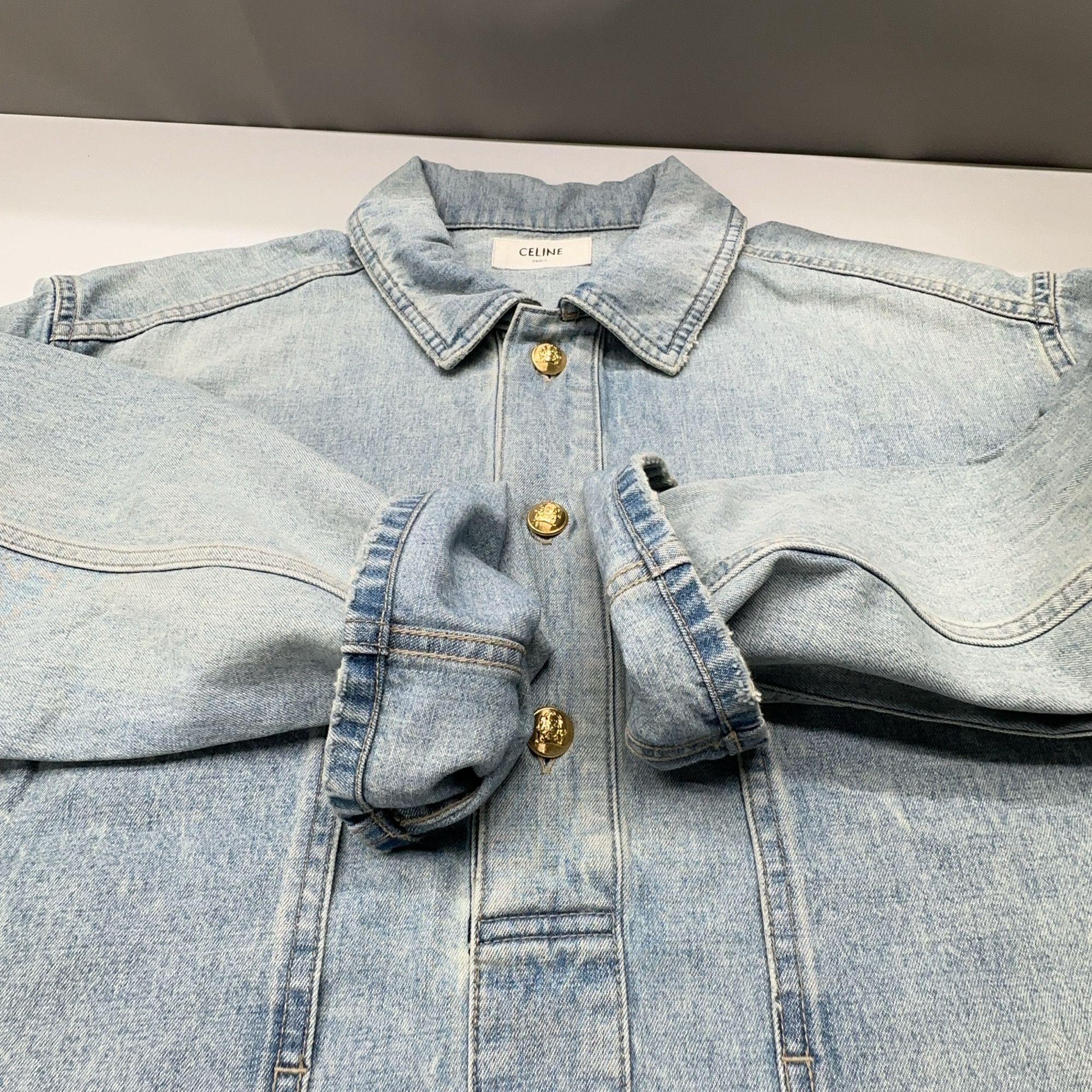 Celine Celine Washed Denim Pullover Jacket Size M Size M / US 6-8 / IT 42-44 - 8 Thumbnail